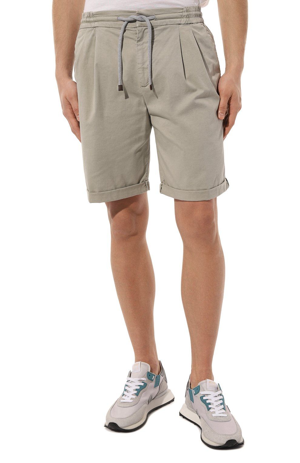 Brunello Cucinelli BRUNELLO CUCINELLI light green cotton bermuda shorts 40 56 Size US 40 / EU 56 - 1 Thumbnail