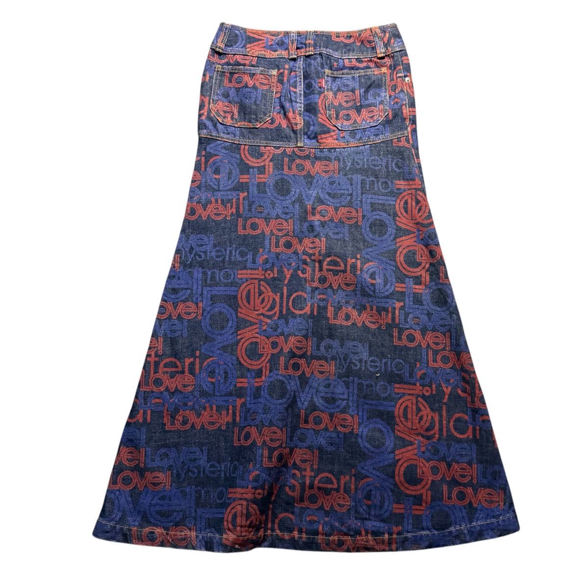 Hysteric Glamour 🔥🇯🇵 Vintage Rare Denim Hysteric Glamour Overprint Skirt Size 28" / US 6 / IT 42 - 2 Thumbnail