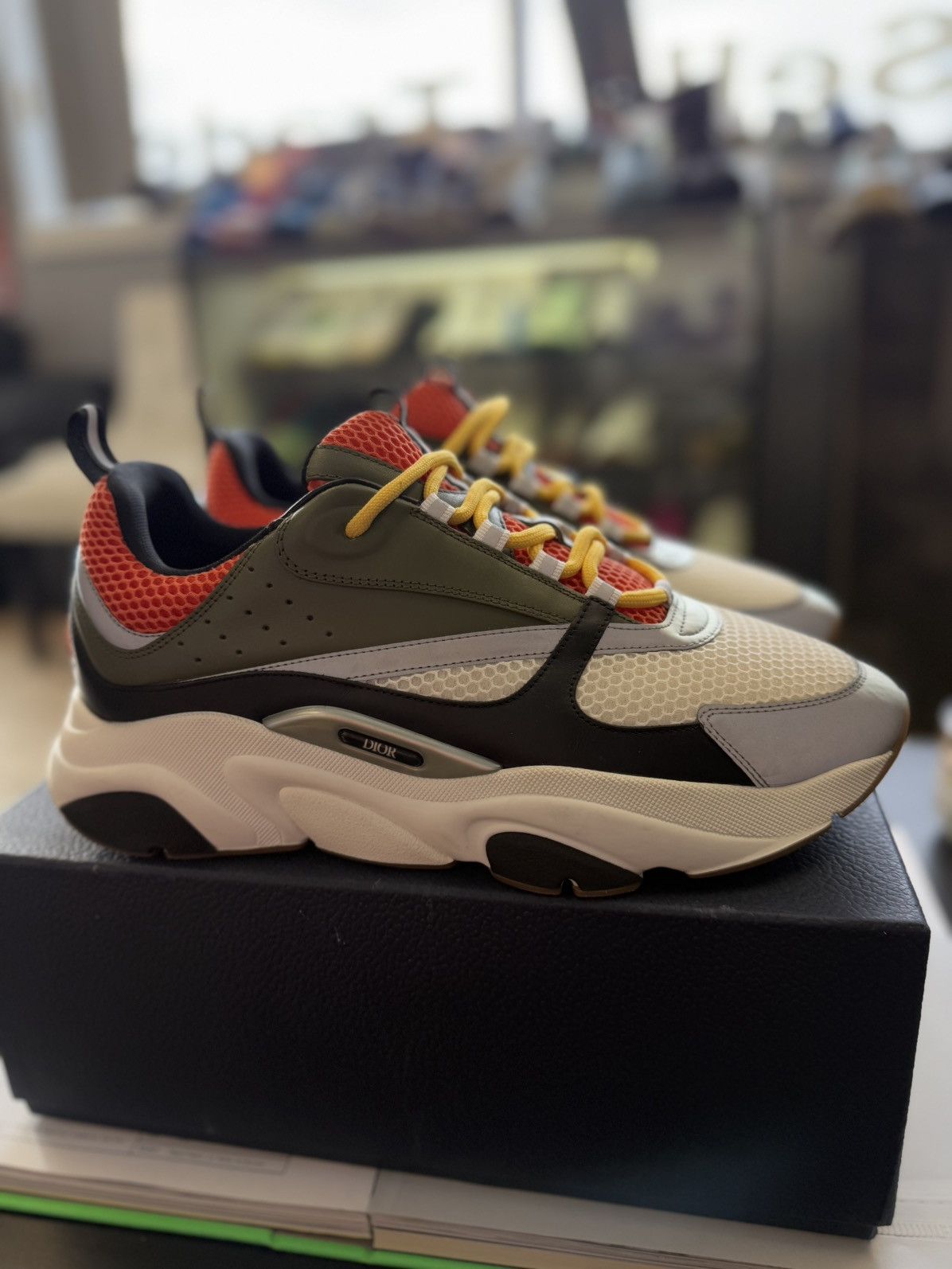 Dior Dior B22 & Peter Doig Green Orange Sneakers 13US/46EU Size US 13 / EU 46 - 5 Thumbnail