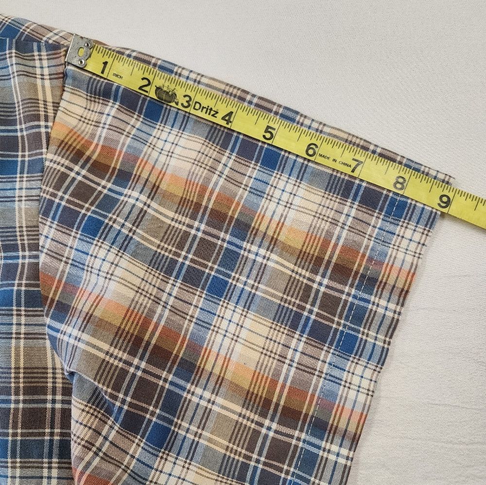 Other Big Mac Plaid Short Sleeve Shirt Blue and Brown XL Size US XL / EU 56 / 4 - 7 Thumbnail