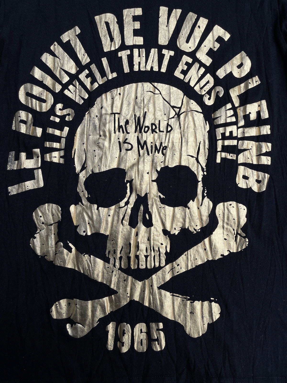 If Six Was Nine 2000s Japanese archive Glitter Skull Poem Long Sleeve Tee Size US XS / EU 42 / 0 - 7 Thumbnail