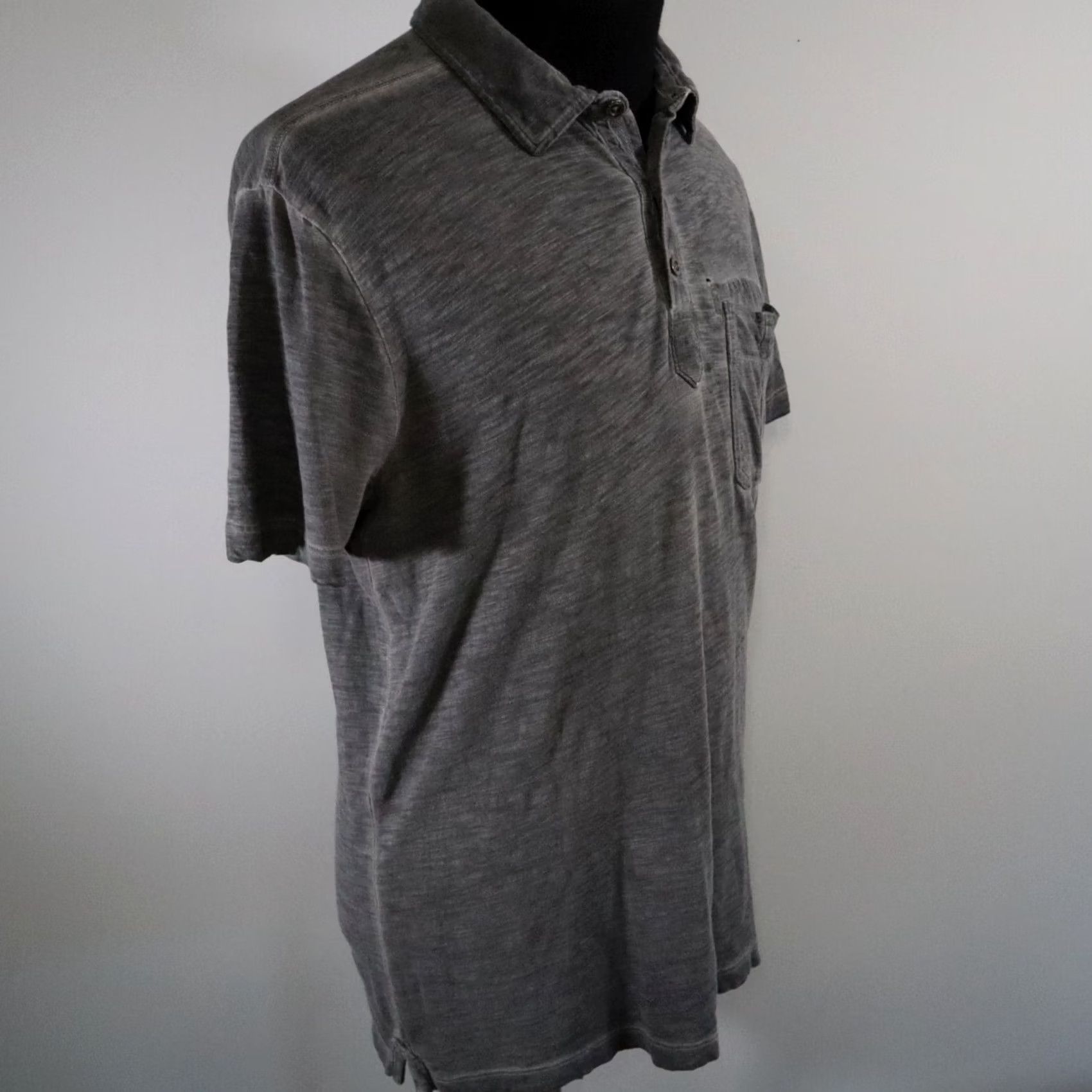Vintage Rock & Republic Polo Shirt Mens Medium Dark Gray Pocket Short Sleeve Golf Casual Size US M / EU 48-50 / 2 - 4 Thumbnail