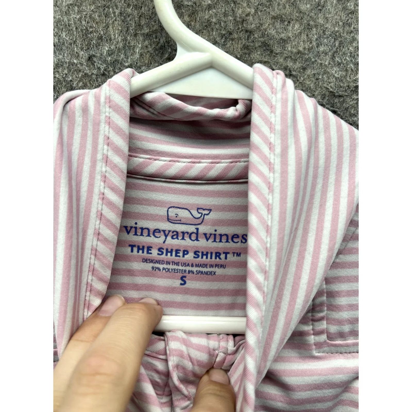 Vineyard Vines Vineyard Vines Shirt Womens Small Pink Stripe Mock Neck 1/4 Zip Jersey Top Size S / US 4 / IT 40 - 4 Thumbnail