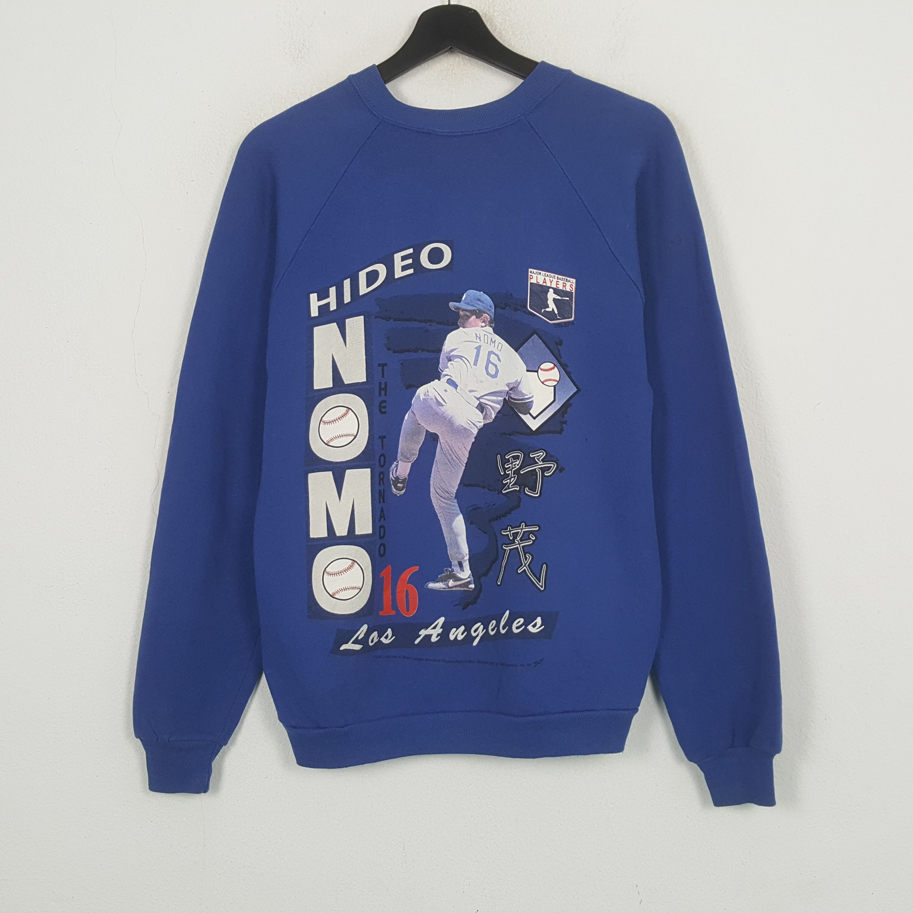 Vintage Nomo Hideo Dodgers Los Angeles MLB Sweatshirt C300N12 Size US M / EU 48-50 / 2 - 1 Thumbnail