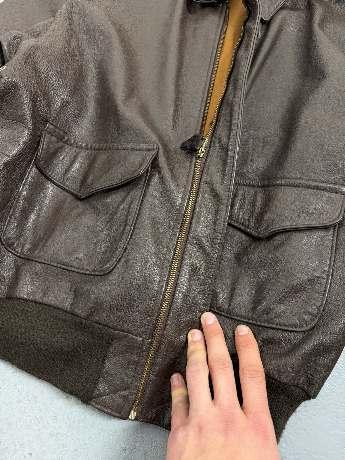 Avirex Vintage Avirex Aviator Military Leather Jacket Size US L / EU 52-54 / 3 - 16 Thumbnail