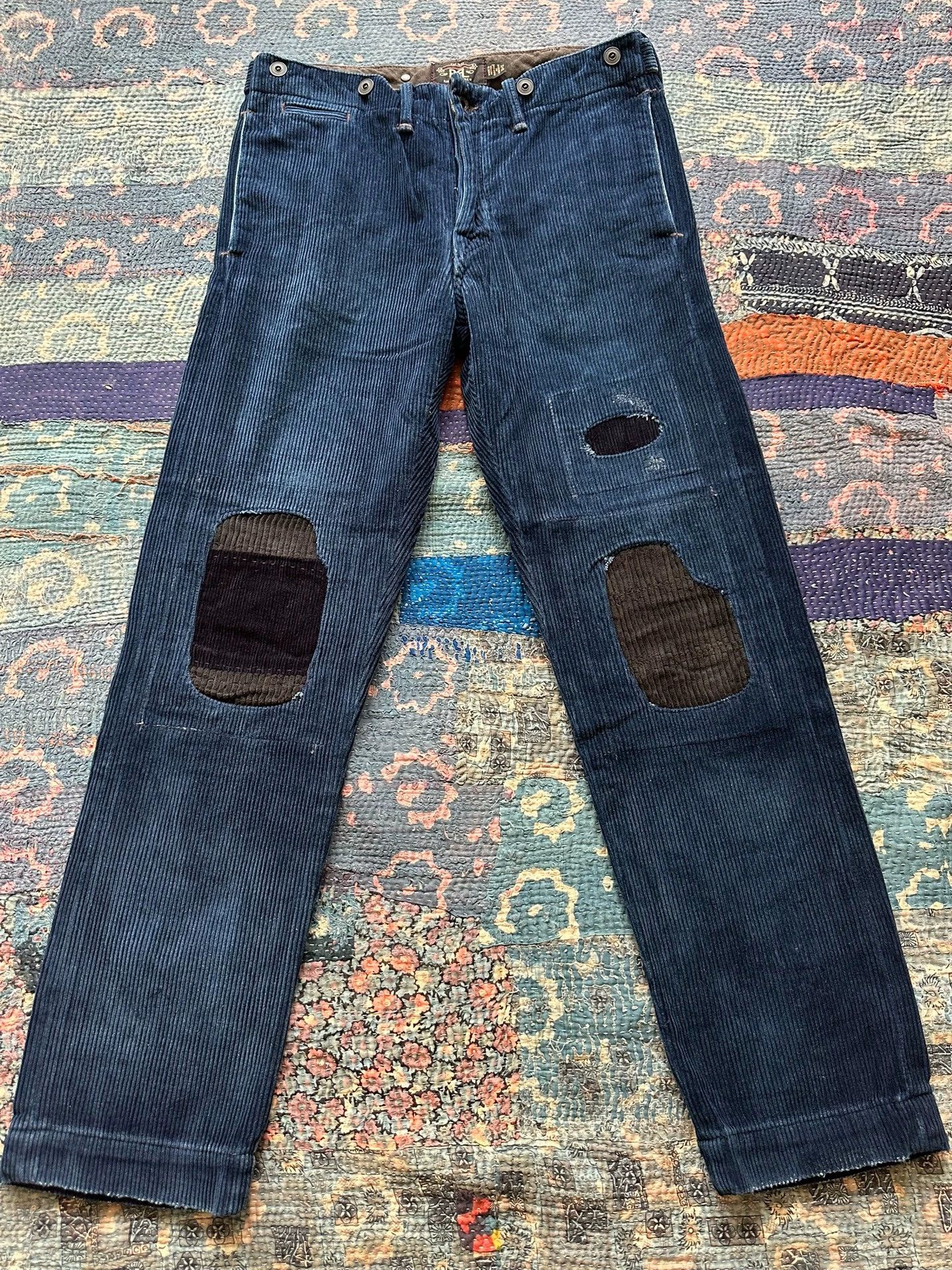 RRL Ralph Lauren rrl indigo dyed corduroy pants 30x30 Size US 30 / EU 46 - 1 Thumbnail