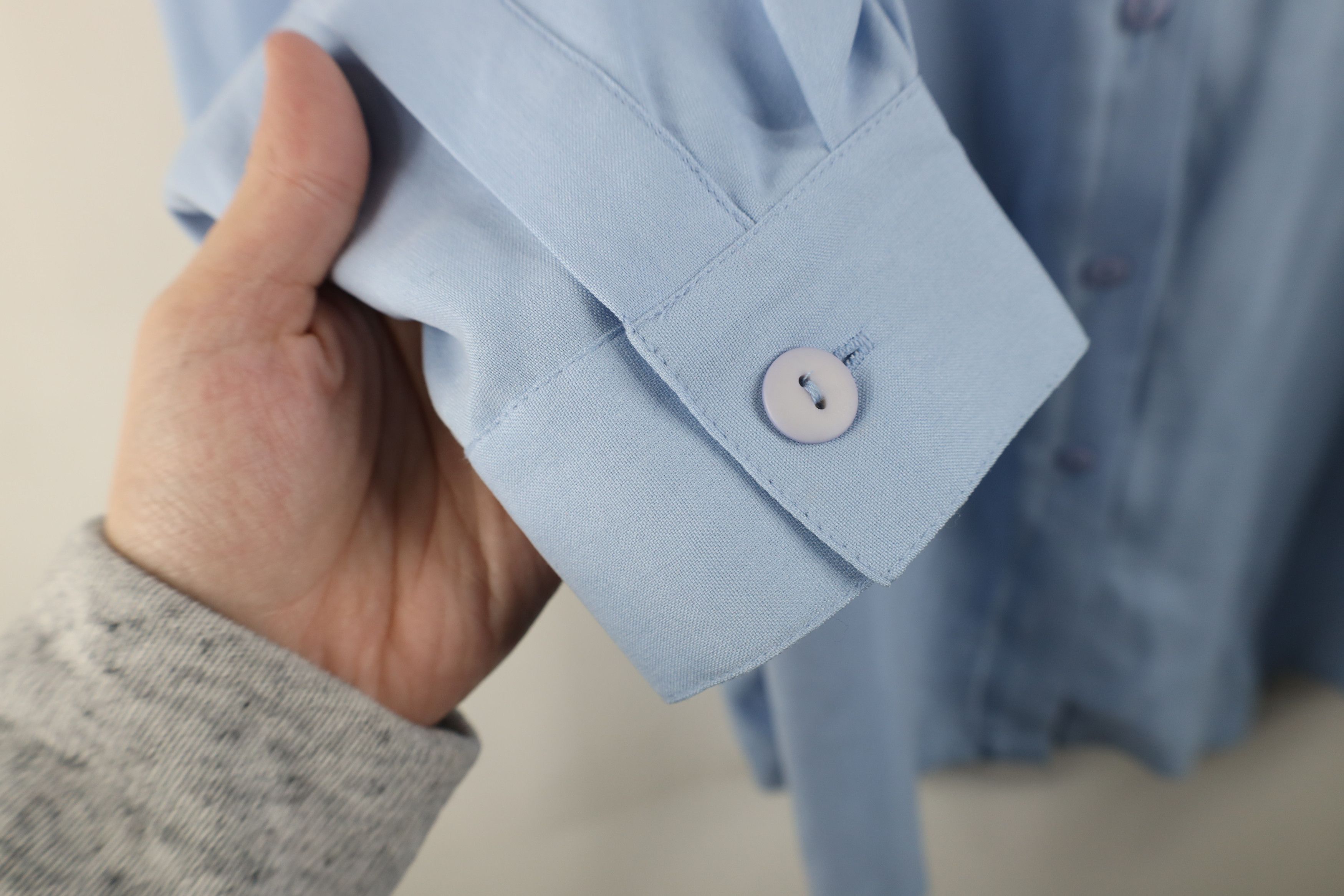 Vintage Vintage 90s Streetwear Collared Button Shirt Carolina Blue Size 3XL / US 20-22 - 7 Thumbnail