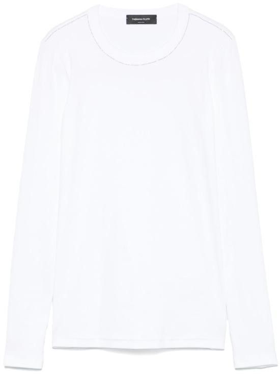 Fabiana Filippi FABIANA FILIPPI Women Sweater JED265F153 L18021 White Size M / US 6-8 / IT 42-44 - 1 Thumbnail