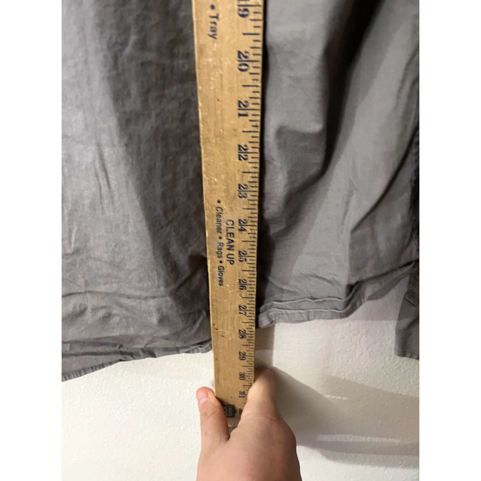 Express Express Button Shirt Gray Dress Shirt XL Mens Solid 100% Cotton Regular Size 46R - 4 Thumbnail