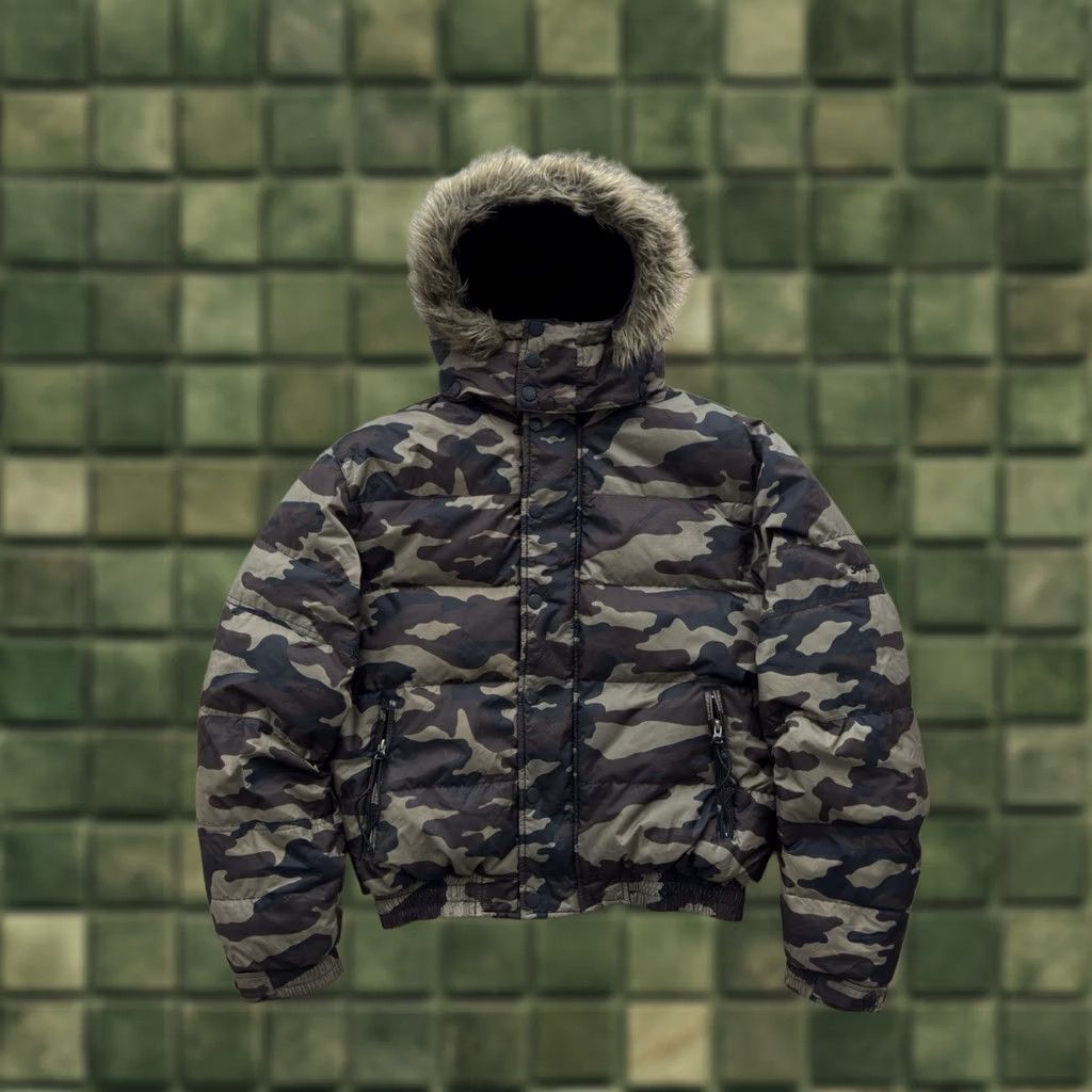 Schott VINTAGE Schott NYC MILITARY DOWN CAMO BOMBER JACKET FAUX FUR FLEECE Size M MEN Size US M / EU 48-50 / 2 - 1 Thumbnail