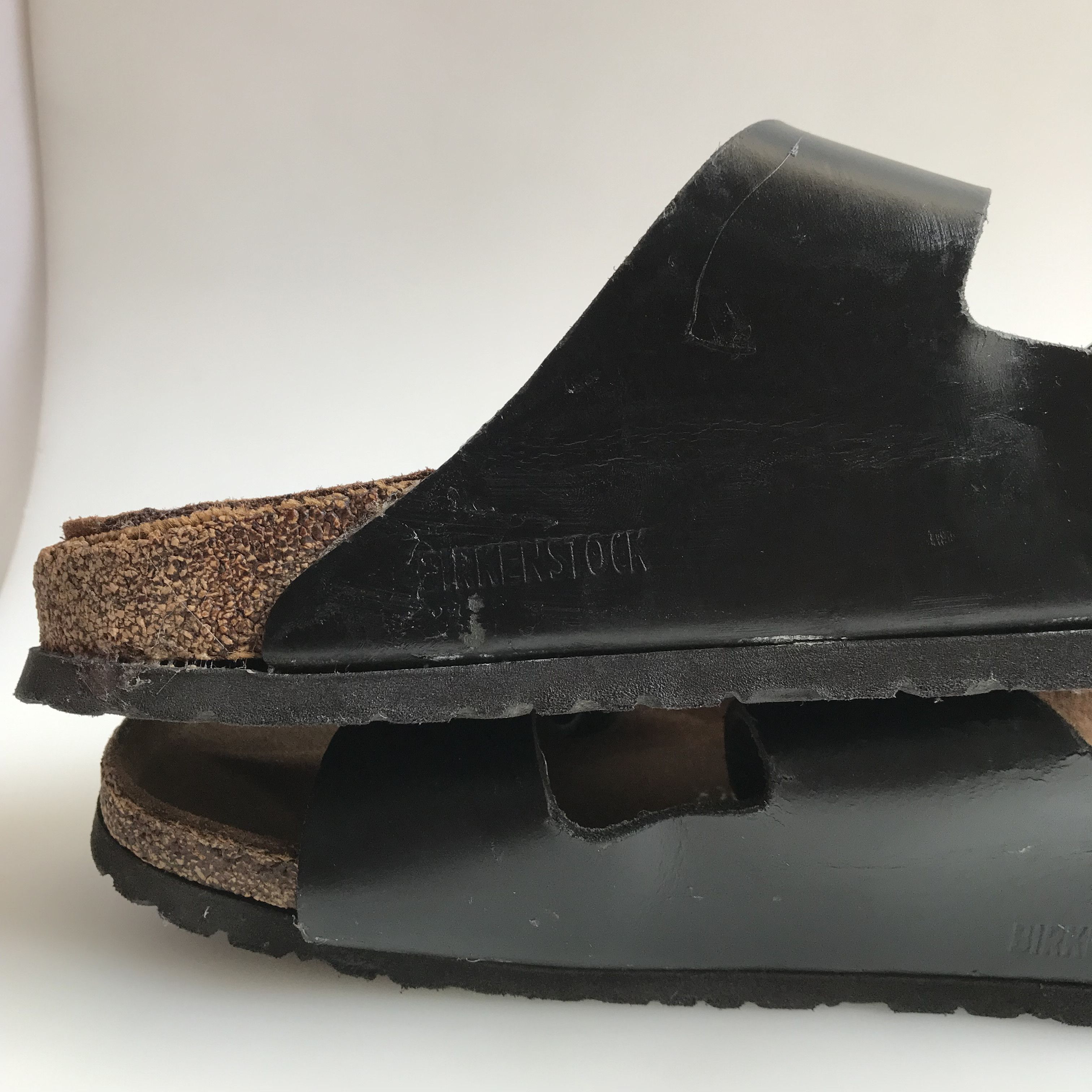 Birkenstock Vintage Birkenstock Arizona Black Leather cork brown Size US 13 / EU 46 - 11 Thumbnail