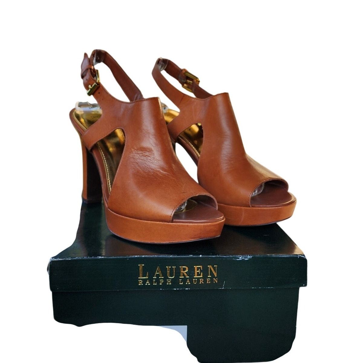 Lauren Ralph Lauren Lauren Ralph Lauren Synthia Leather Platform Sandals 10 Size US 10 / IT 40 - 3 Thumbnail