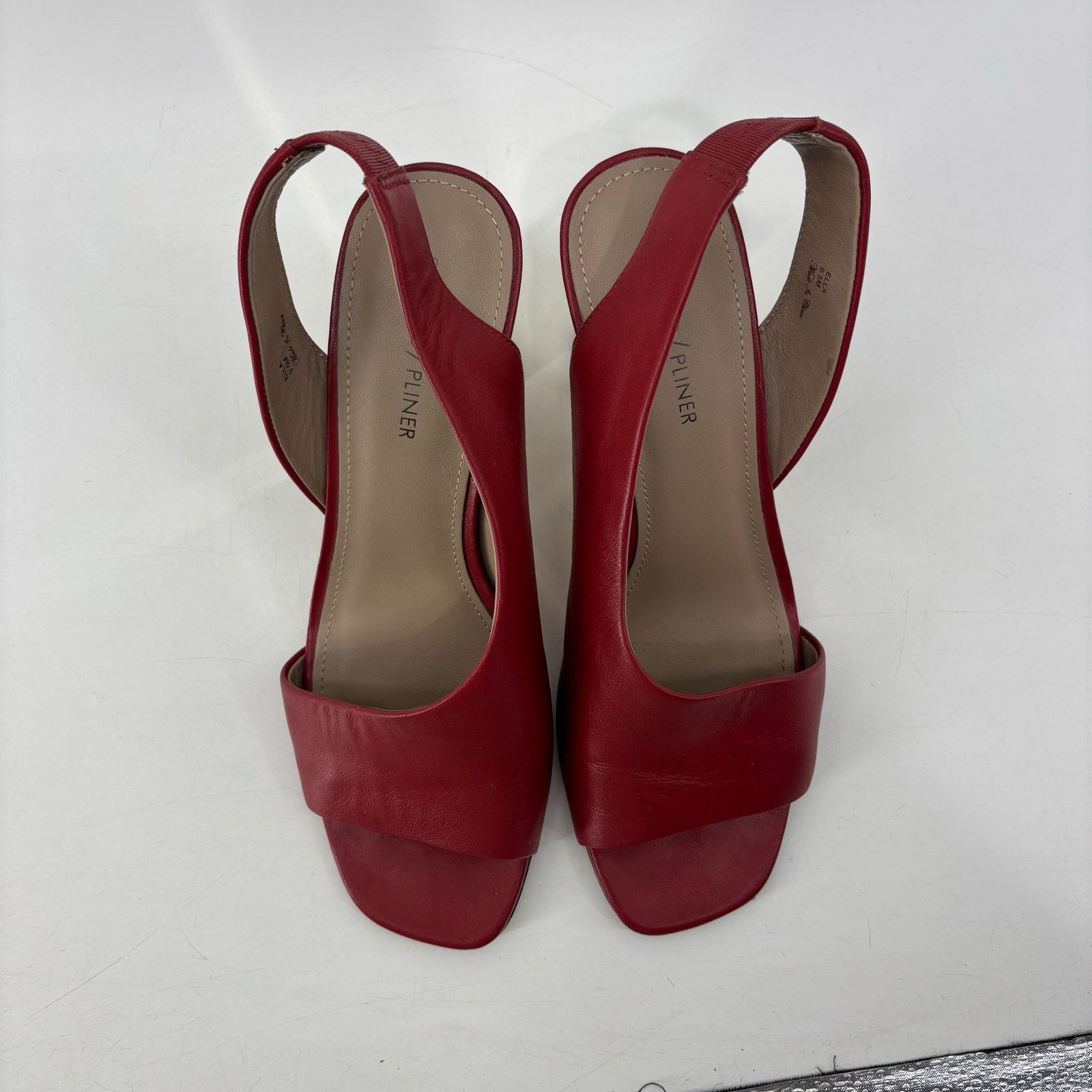 Donald Pliner Donald Pliner Womens Size 9.5 Red Open Toe Pumps Slingback Size US 9.5 / IT 39.5 - 6 Thumbnail