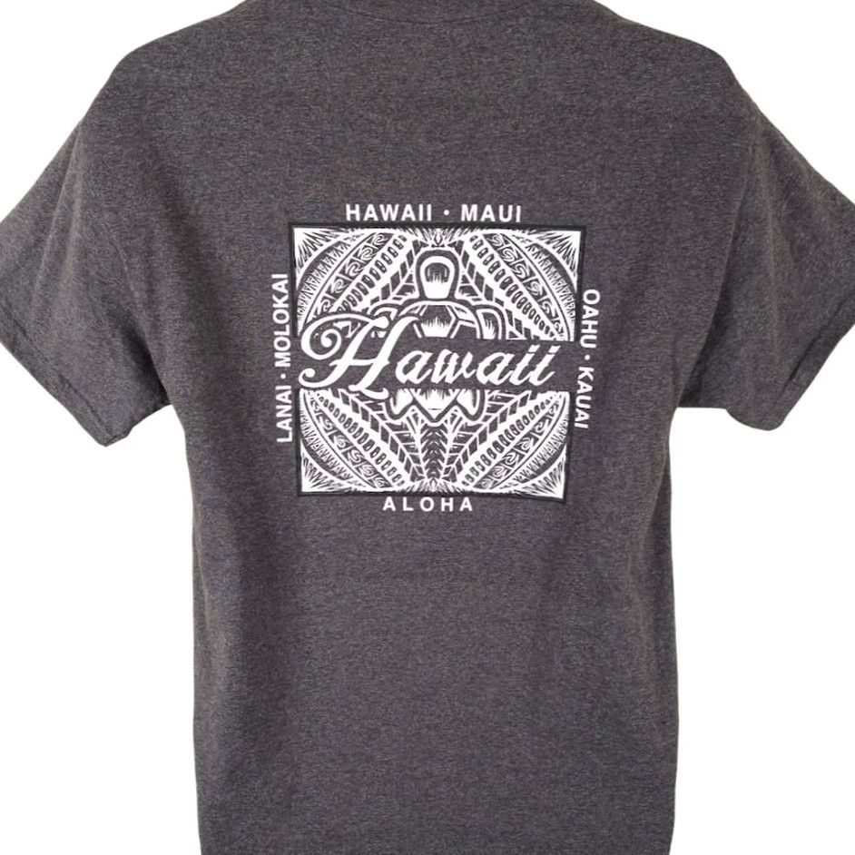 Hanes Hanes Hawaii T Shirt Mens Size Medium Gray Maui Oahu Kauai Aloha Lanai Molokai Tribal Art Crew Neck Short Sleeve 2010-2019 Vintage No Size US M / EU 48-50 / 2 - 4 Thumbnail