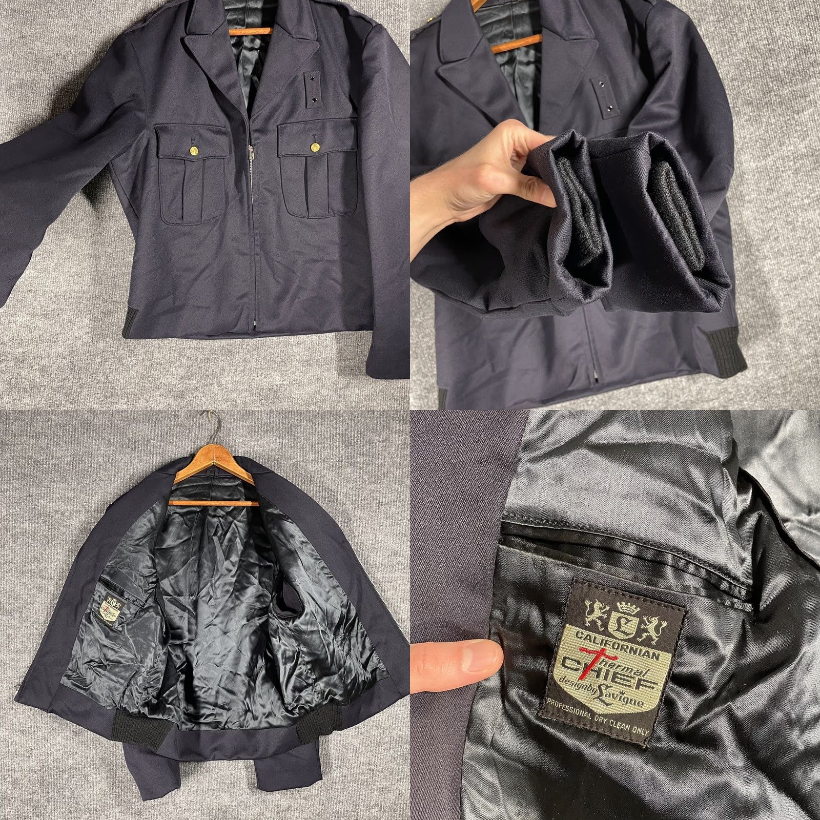 Vintage VINTAGE Chicago Police Jacket Wool Gabardine 60s 70s Size 42 R Blue Lavigne Uniform Mens Size US XS / EU 42 / 0 - 8 Thumbnail