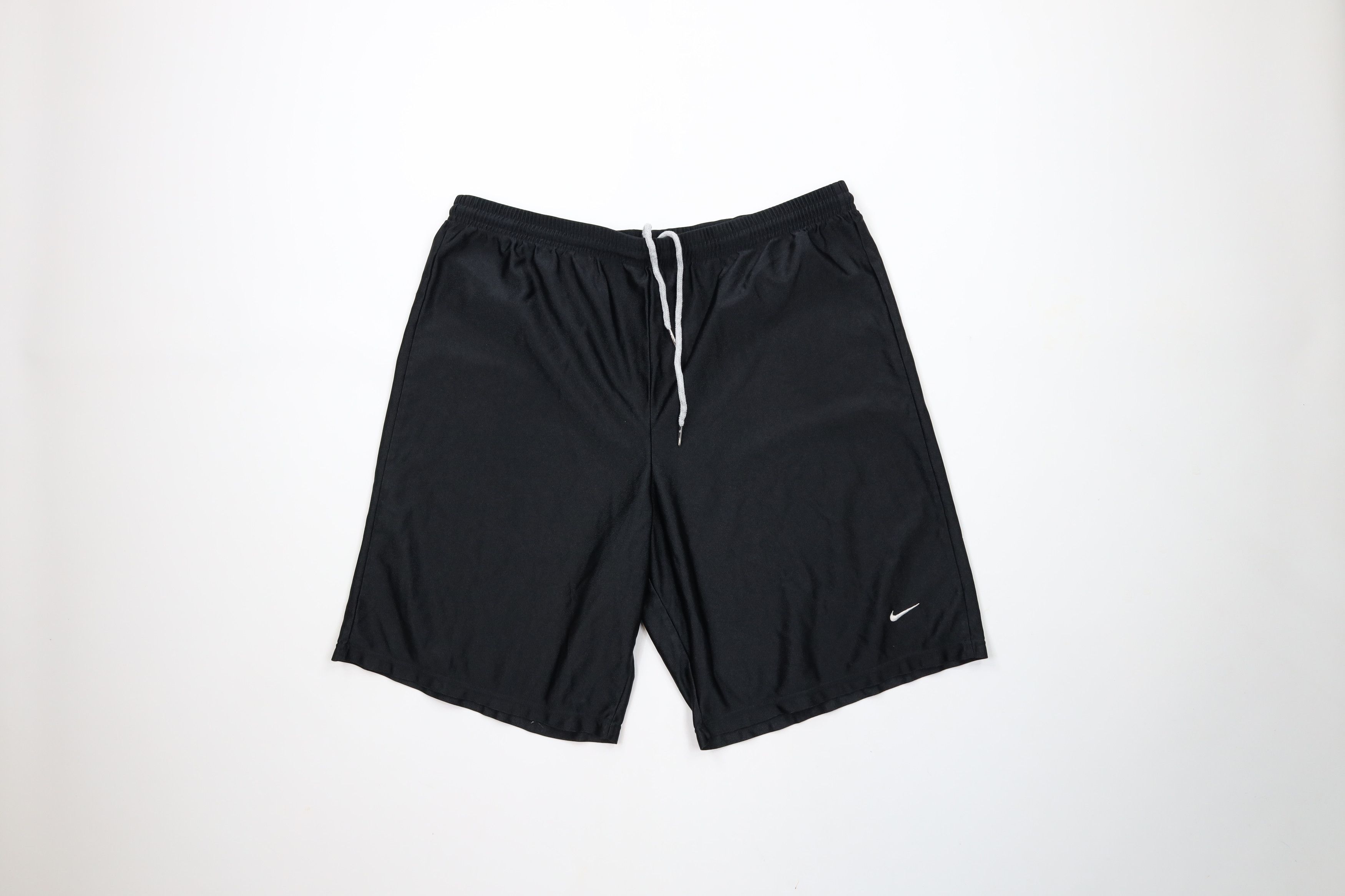 Nike × Vintage Vintage 90s Nike Mini Swoosh Basketball Shorts Black USA Size US 34 / EU 50 - 1 Thumbnail