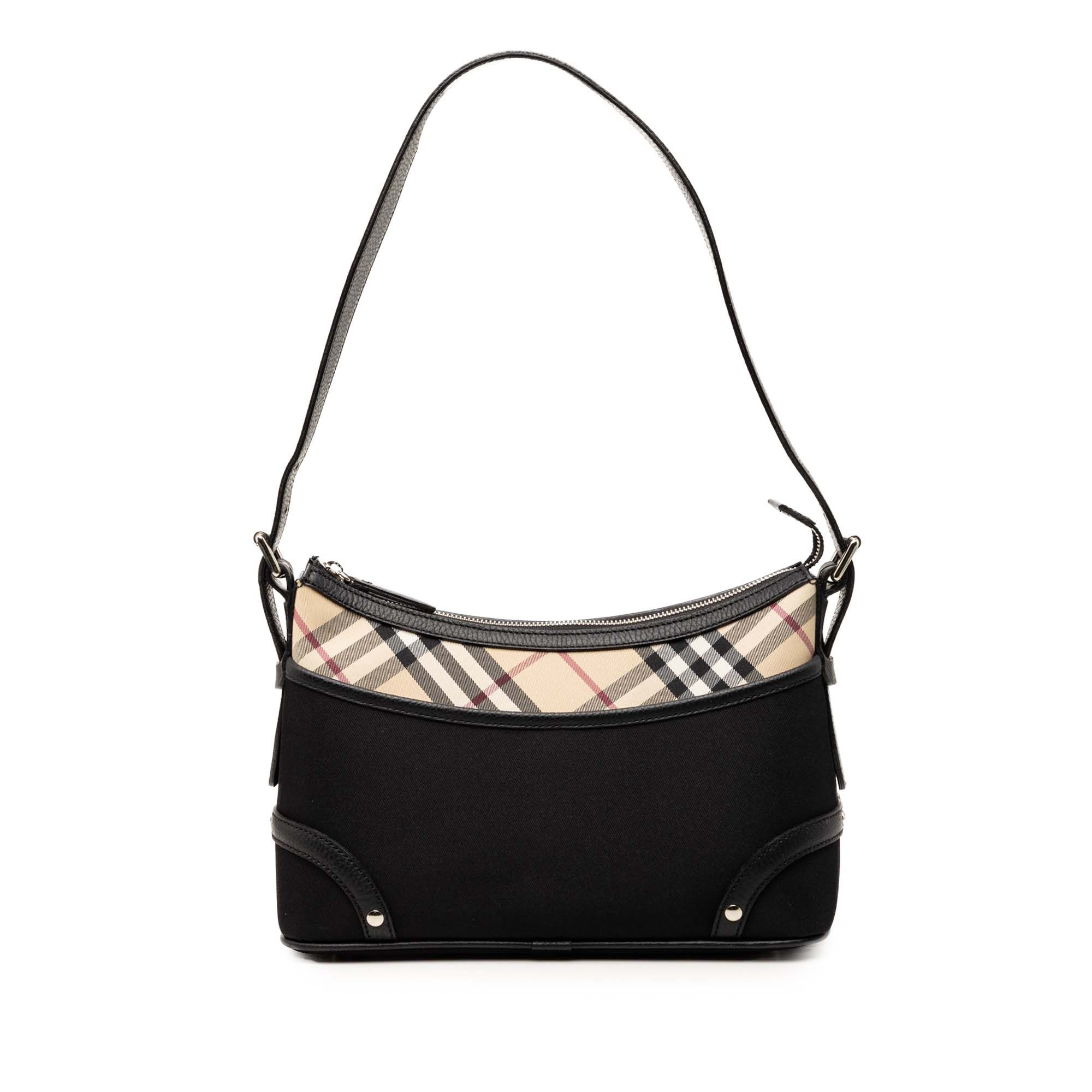 Burberry Nova Check Trimmed Canvas Shoulder Bag Size ONE SIZE - 1 Thumbnail