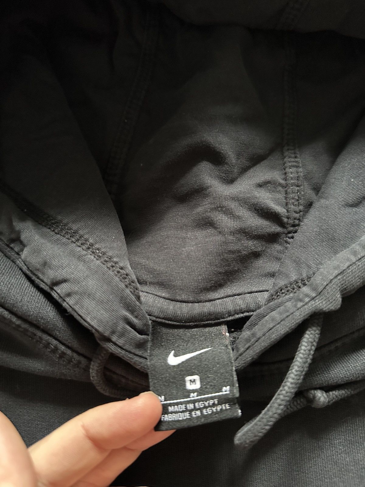 Nike Vintage Nike Baggy Hoodie Mini Swoosh Black Y2K USA Size US M / EU 48-50 / 2 - 3 Thumbnail