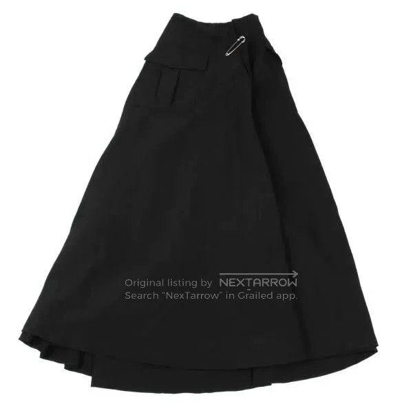 Comme des Garcons Comme Des Garcons size M Black vintage design half skirt Size 23" - 2 Thumbnail