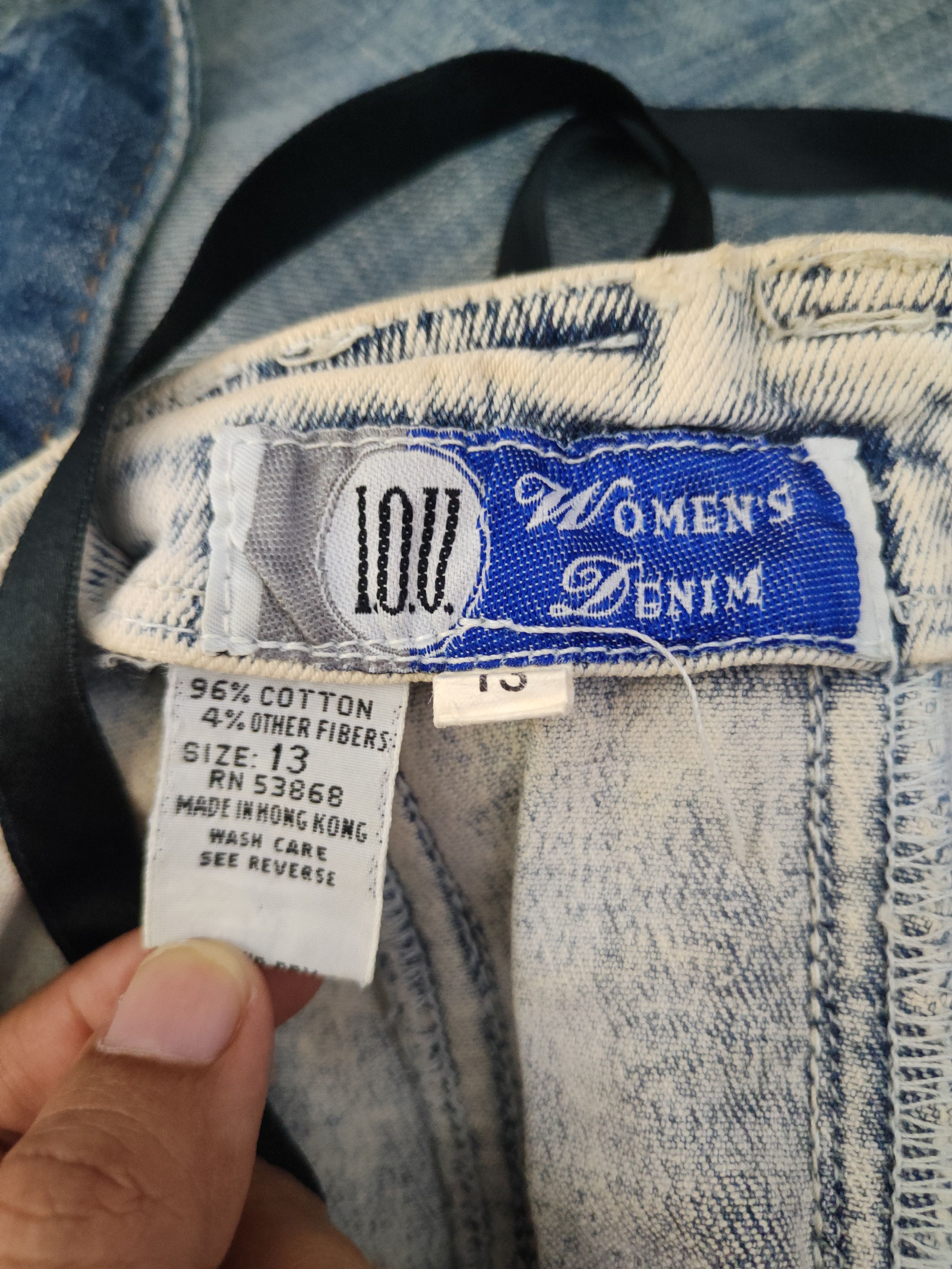 Japanese Brand DL I.o.u Blue Distressed Ripped Jeans #1110 Size 28" / US 6 / IT 42 - 14 Thumbnail