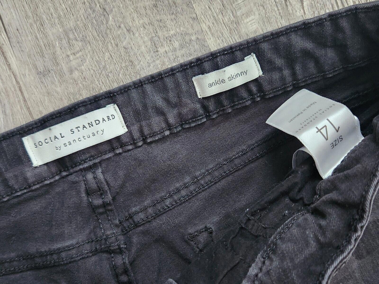 Sanctuary Social standard sanctuary jeans 14 Ankle Skinny Black Camo Size 36" / US 14 / IT 50 - 3 Thumbnail