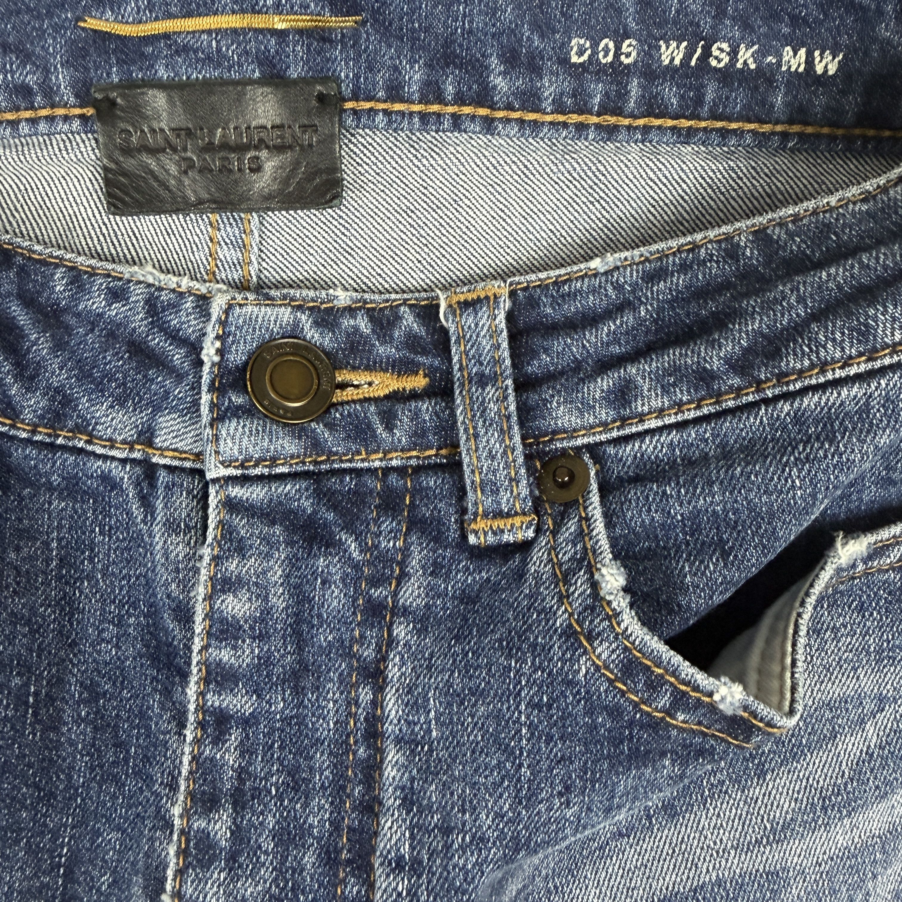 Saint Laurent Paris Saint Laurent Paris distressed denim Size US 28 / EU 44 - 3 Thumbnail