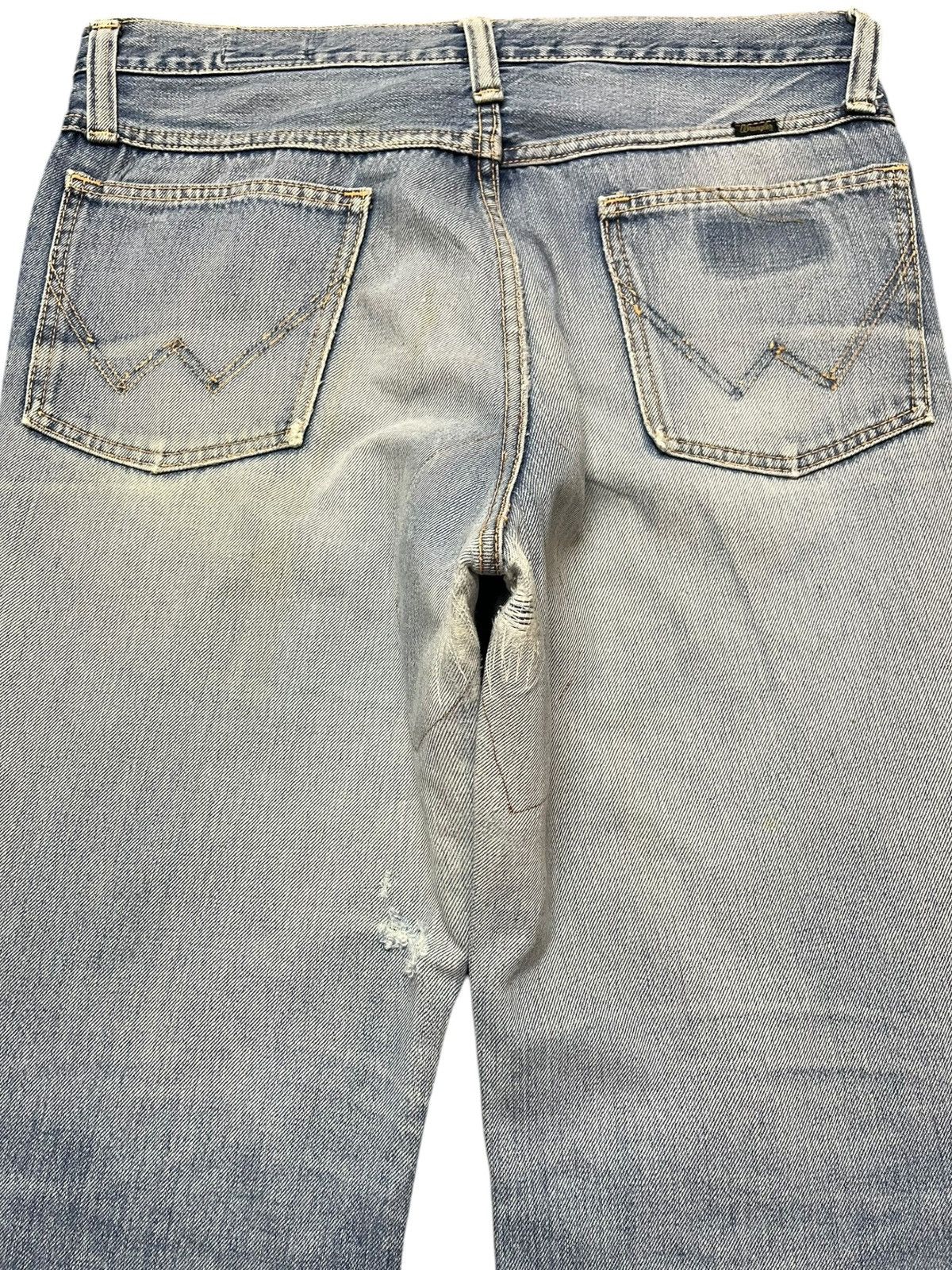Sandro × Wrangler Vintage Wrangler Flare Faded Distressed Denim Size US 32 / EU 48 - 7 Thumbnail