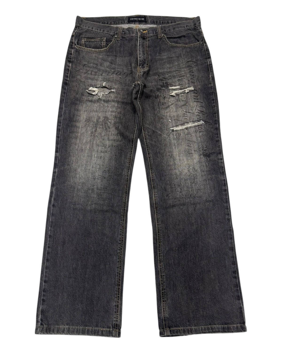 If Six Was Nine 🔥BAGGY JEANS POEM LIKE CDG JUNYA WATANABE I6W9 ANTFUI JEANS Size US 38 / EU 54 - 1 Thumbnail