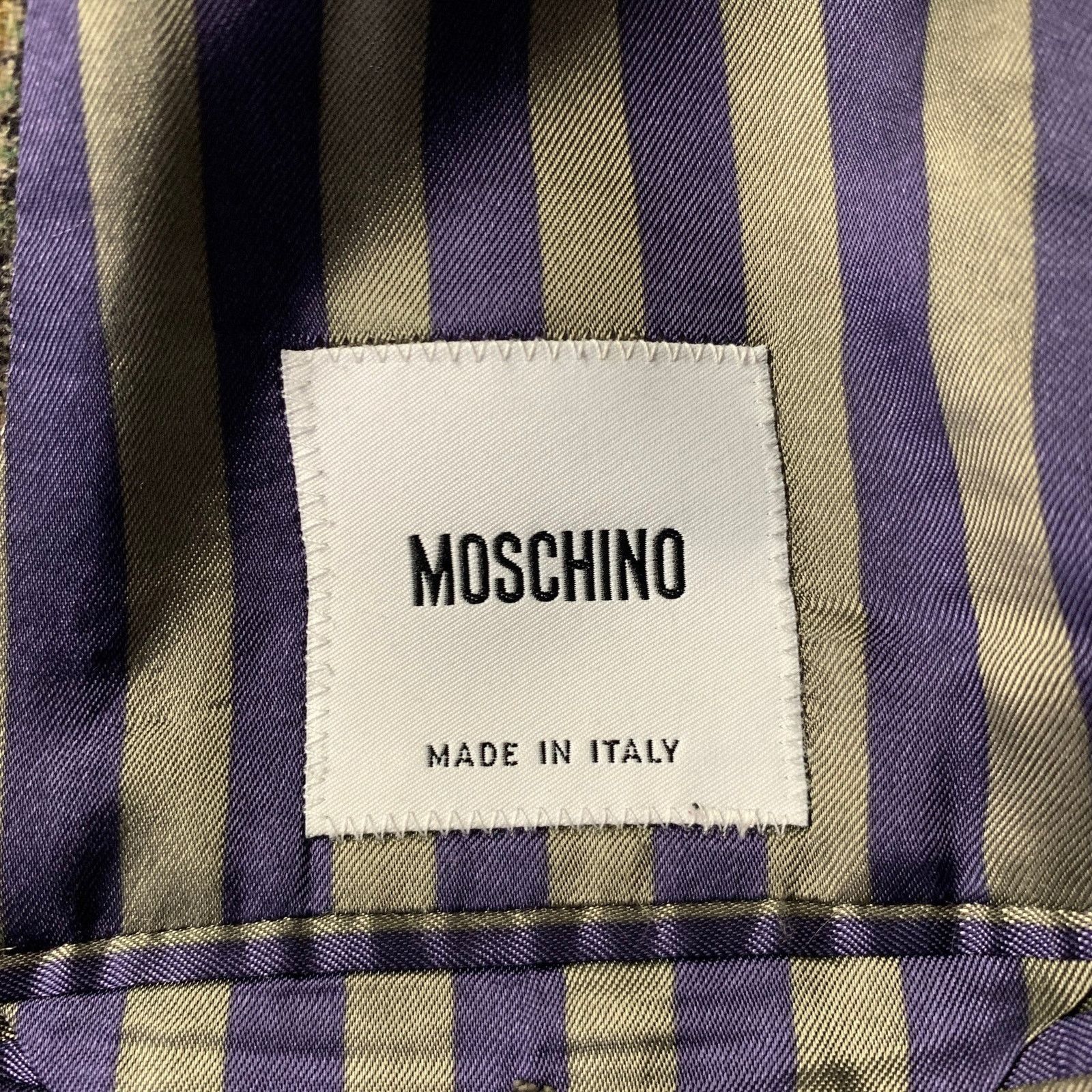 Moschino MOSCHINO 36 Tan Orange Glen Check Wool Elastane Sport Coat Size 36R - 6 Thumbnail