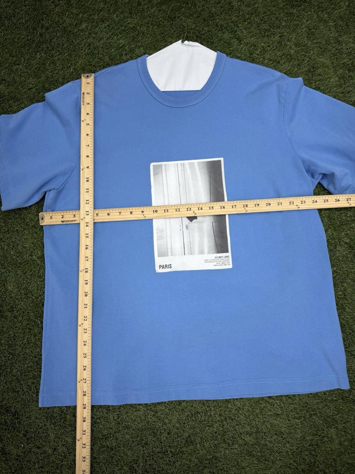 Helmut Lang Helmut Lang Men's T-Shirt Blue Size XXL 100% Dry Clean Size US XL / EU 56 / 4 - 9 Thumbnail