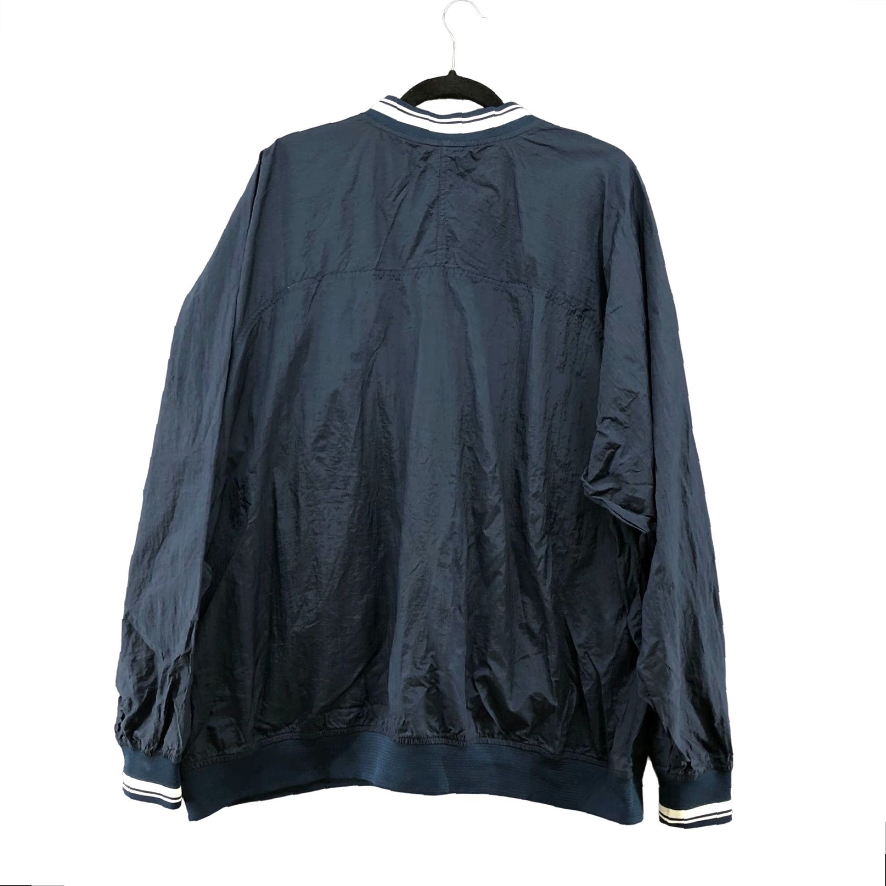 Vintage VTG Discus Athletics Windbreaker Jacket Pullover Men 2XL Navy Blue V-Neck Nylon Lightweight Water-Resistant Zipped Pockets Mens Size US XXL / EU 58 / 5 - 2 Thumbnail