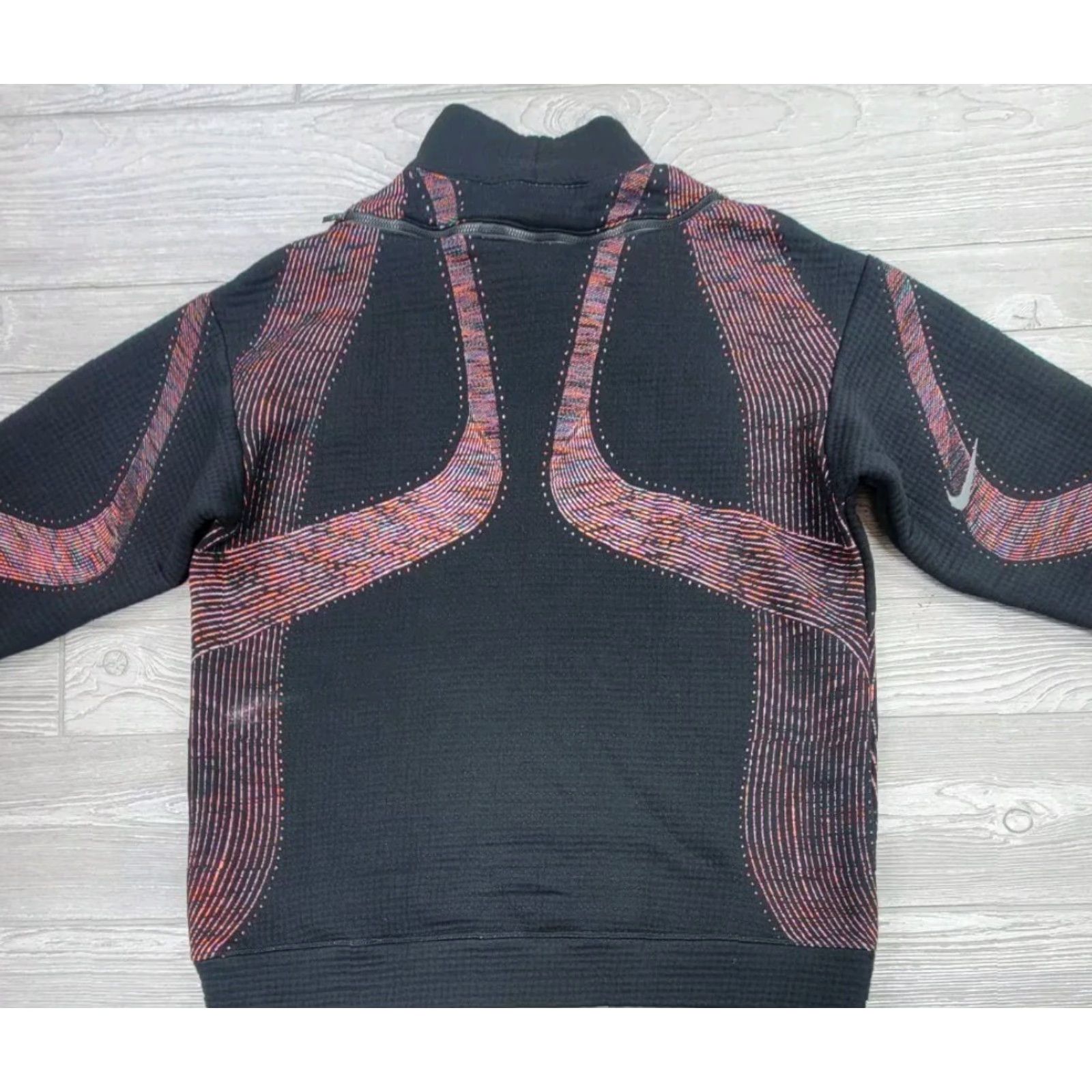 Nike Nike Womens Oversized Mock Neck Sweatshirt Black Geometric Pattern City Ready Tech Pack Sweater Size S / US 4 / IT 40 - 5 Thumbnail