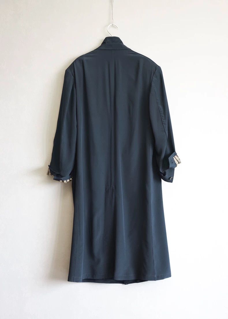 Yohji Yamamoto Yohji Yamamoto 23SS Silk Jacquard Double Collar Coat 2504-N Size US M / EU 48-50 / 2 - 5 Thumbnail