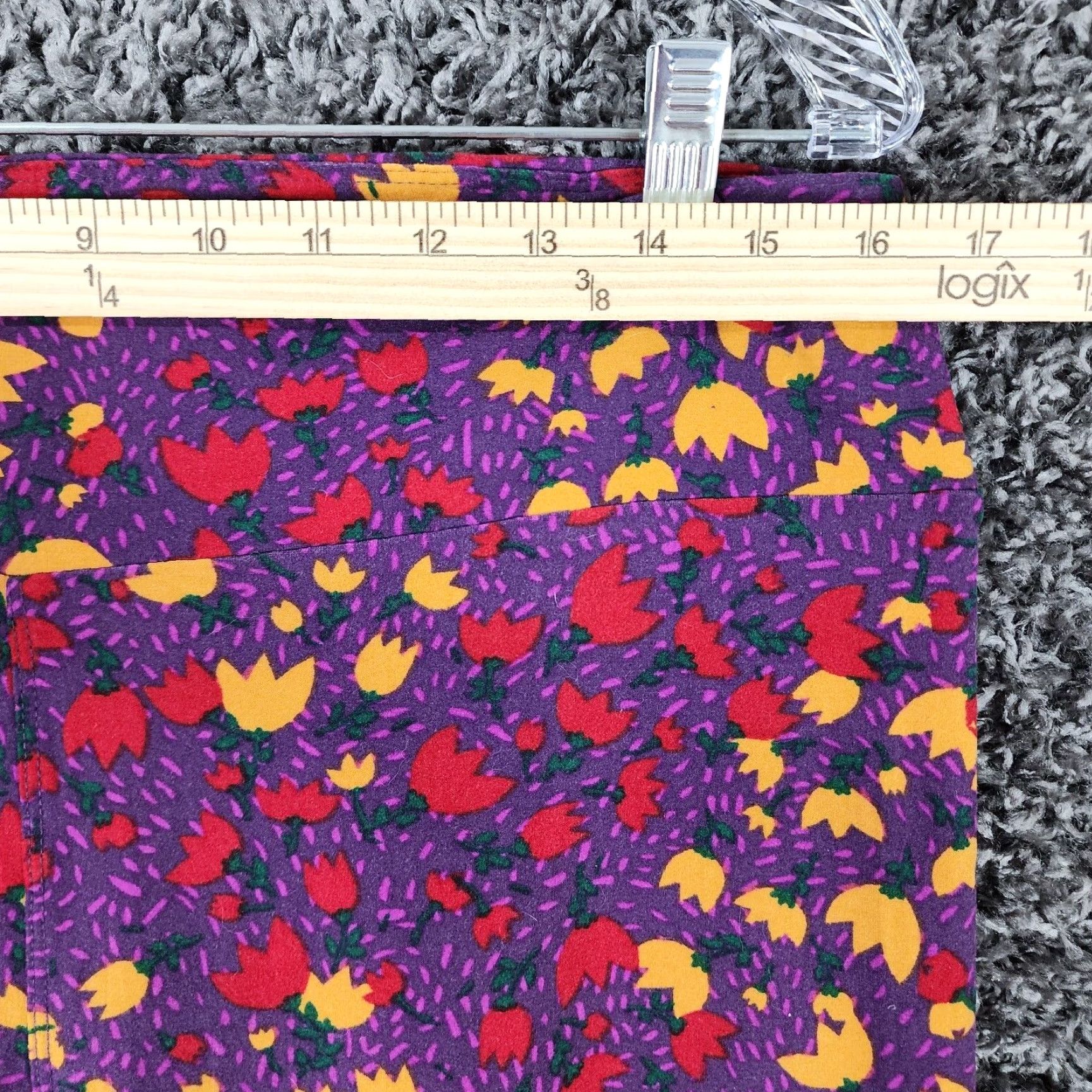 Vintage VINTAGE LuLaRoe Womens Leggings Ankle Tall XL Purple Floral 90s Womens Size 40" / US 18 - 5 Thumbnail