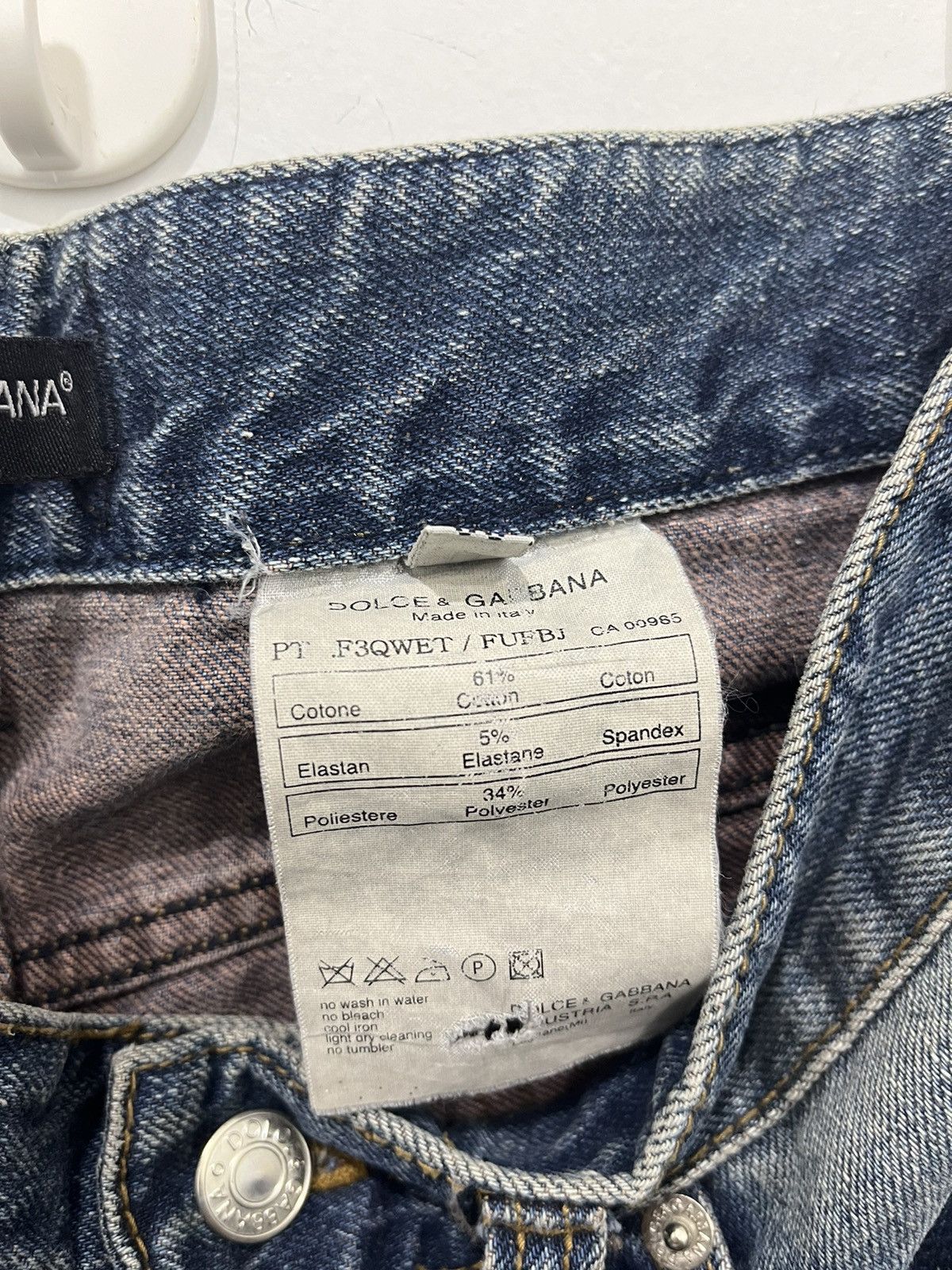 Dolce & Gabbana Dolce and Gabbana Distressed Denim Y2K Style Size US 32 / EU 48 - 6 Thumbnail