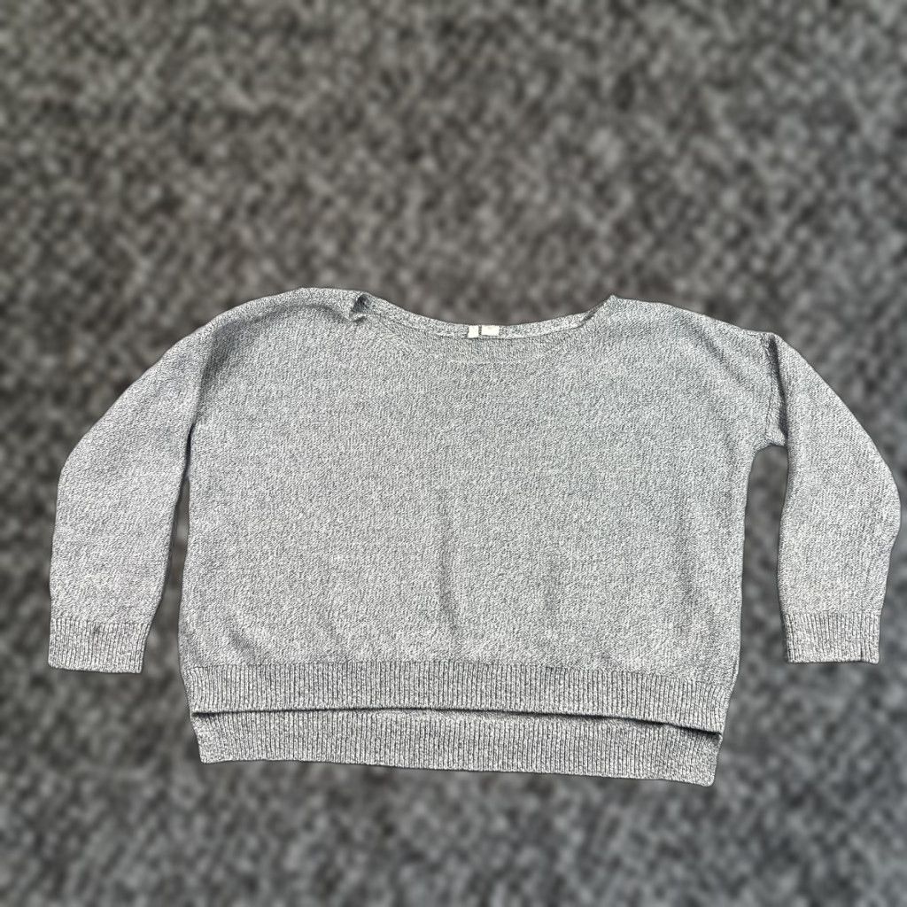 Anthropologie VINTAGE Anthropologie Sweater Women's Large Gray Knit Oversized Pullover Fall Winter Casual Size L / US 10 / IT 46 - 1 Thumbnail