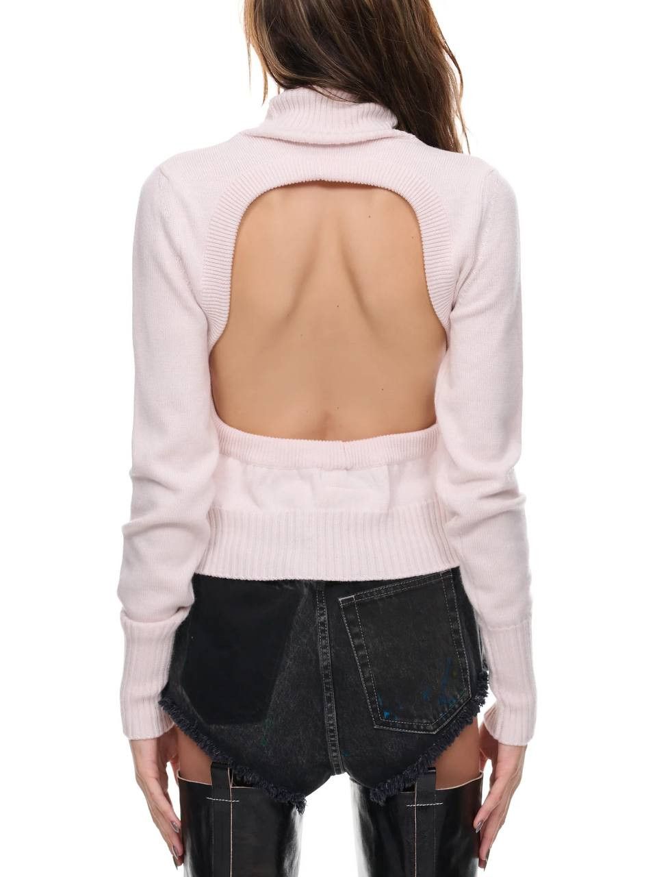 Maison Margiela MM6 Maison Margiela Open Back Sweater (1463) Size XS / US 0-2 / IT 36-38 - 4 Thumbnail