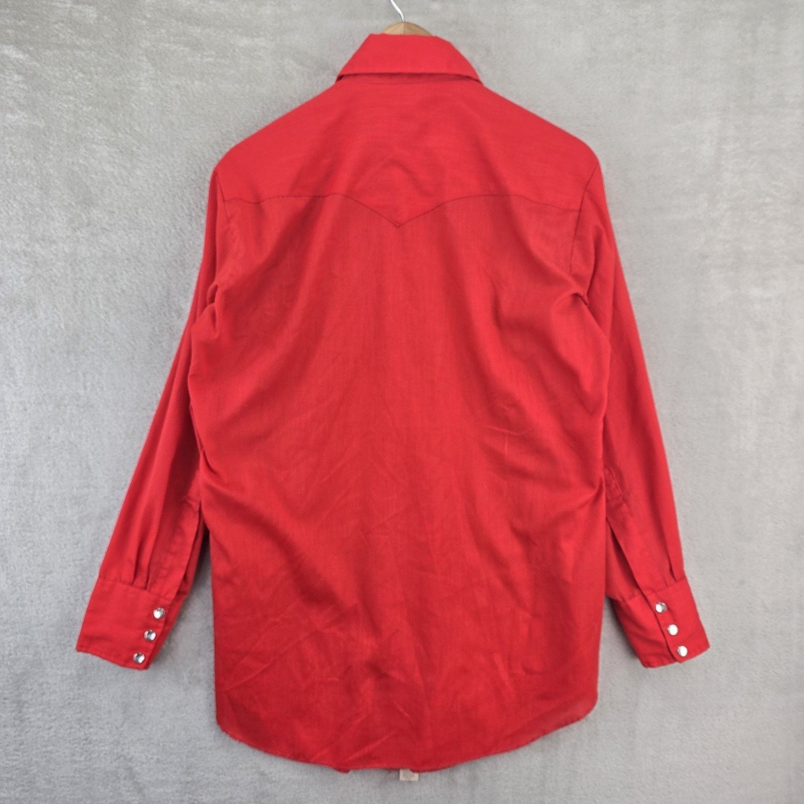 Other Vintage H Bar C Shirt Mens 15.5-30 Red Pearl Snap Western Size US S / EU 44-46 / 1 - 8 Thumbnail