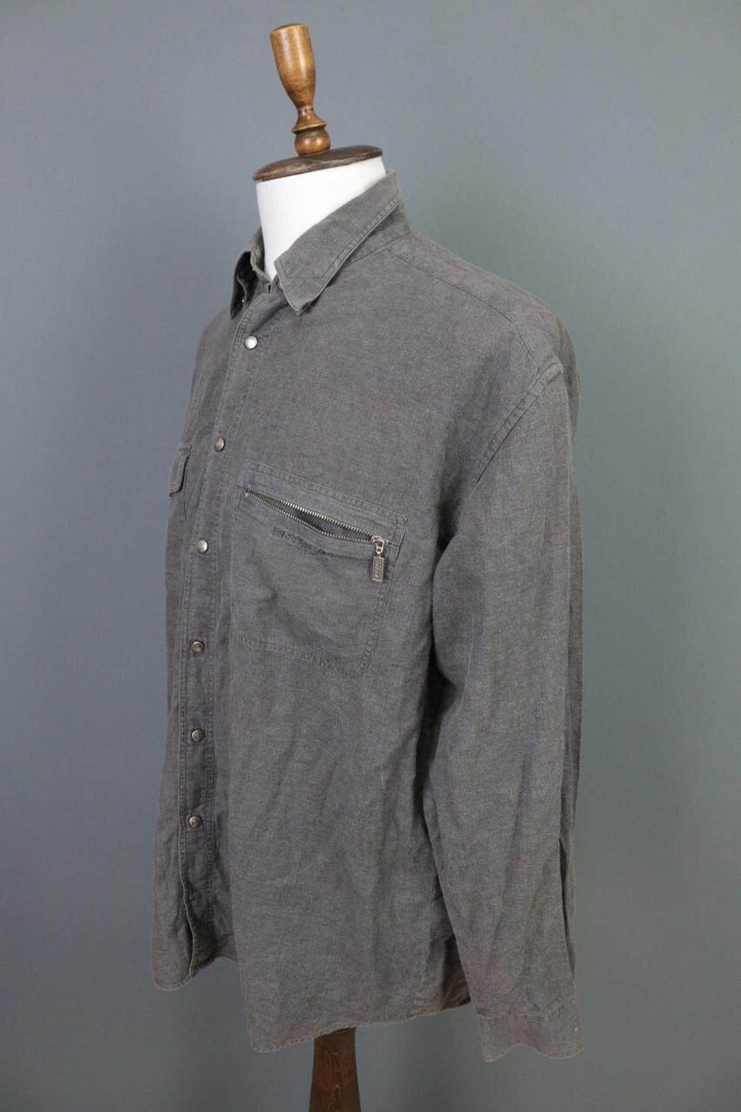 Designer Vintage Versace Sport Brown Snap Up Pockets Shirt Size 54 Size US M / EU 48-50 / 2 - 6 Thumbnail