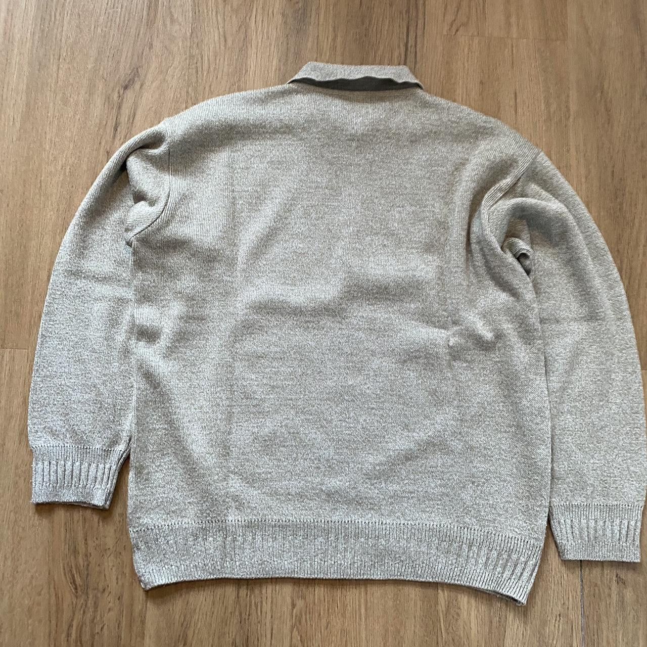 Other Grey & cream vintage 90s knitted jumper Size US L / EU 52-54 / 3 - 3 Thumbnail