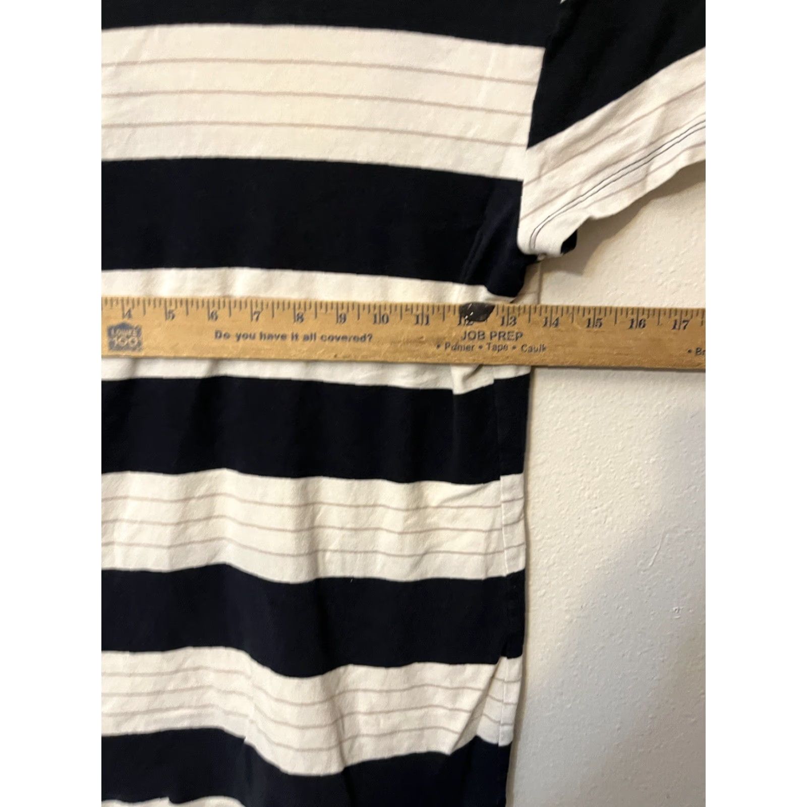 Old Navy VINTAGE Old Navy Shirt Womens L Black White Striped V-Neck Size L / US 10 / IT 46 - 5 Thumbnail