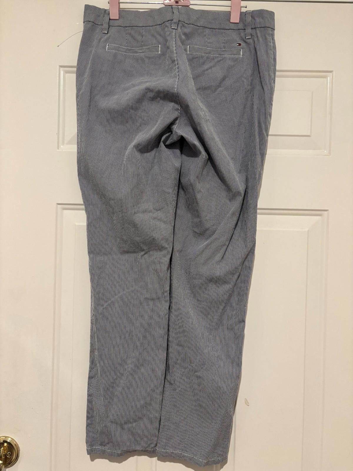 Tommy Hilfiger Womens sz 4 Tommy Hilfiger blue/white striped pants #367 Size 27" / US 4 / IT 40 - 2 Thumbnail