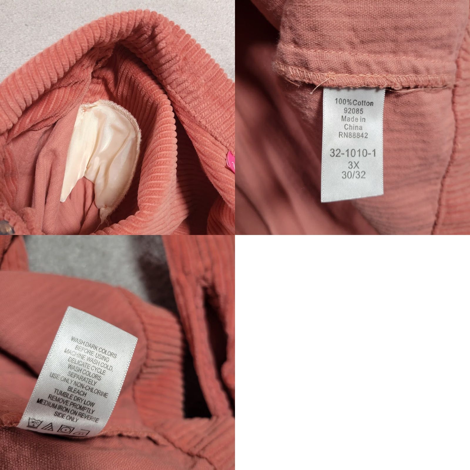 Vintage VINTAGE Woman Within Shacket Women's Plus 3X Pink Corduroy Coat Chore Jacket Lagenlook Shacket Size XXL / US 16-18 / IT 52-54 - 9 Thumbnail