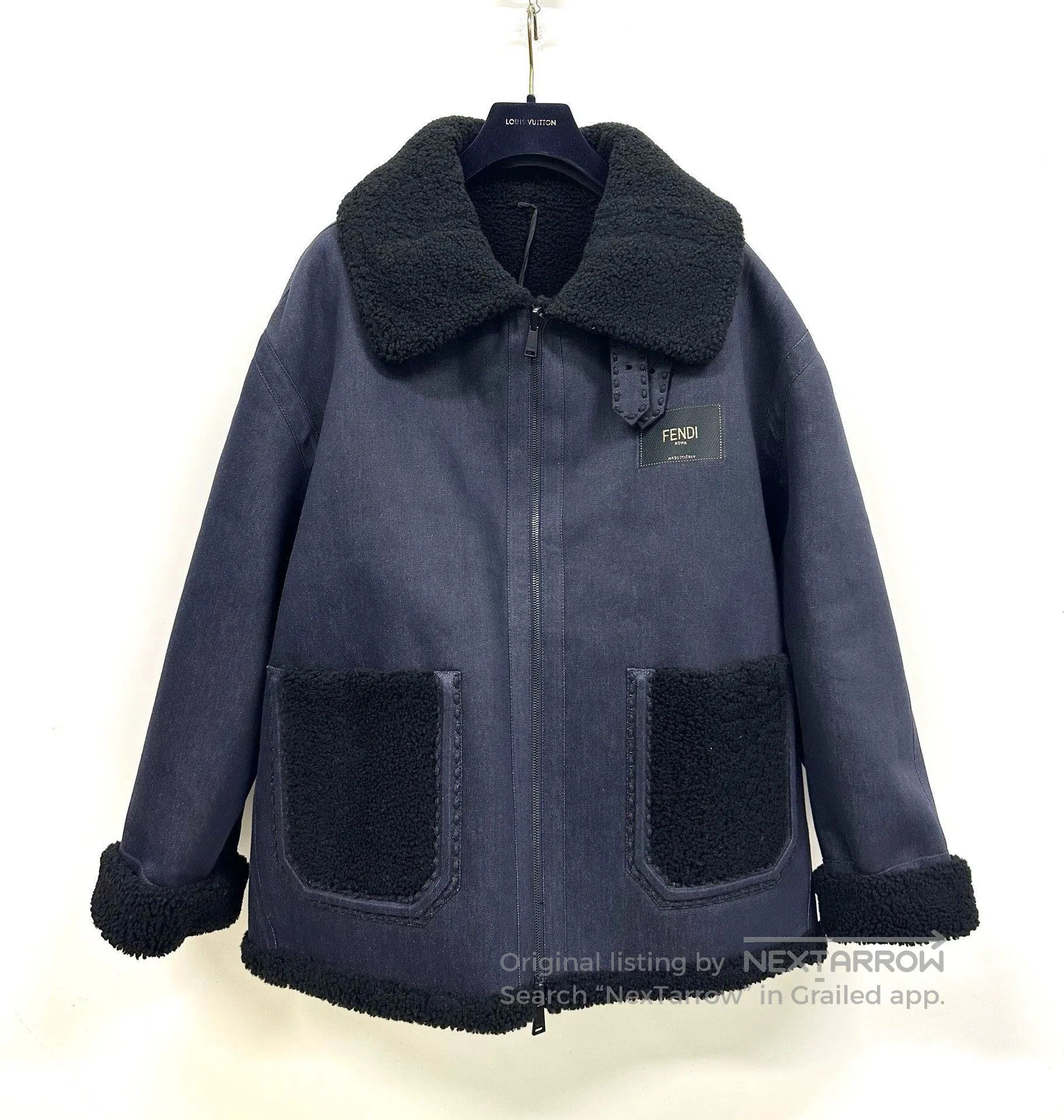 Fendi fendi leather fur coat with wool lining. Size US L / EU 52-54 / 3 - 1 Thumbnail