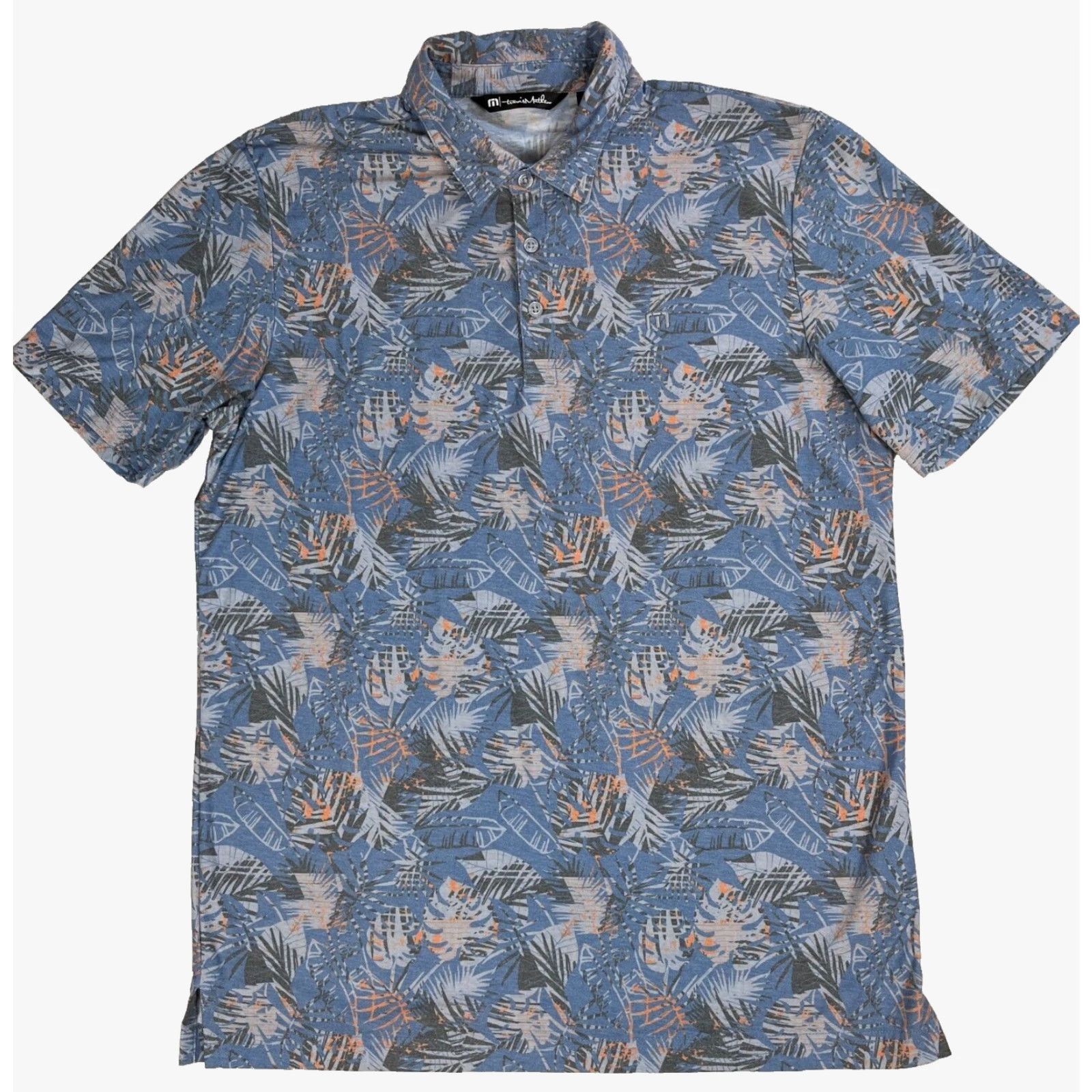 TravisMathew Travis Mathew Polo Shirt Men's Floral All Over Print Sz L, Multicolor, Cotton Blend, Short Sleeve, Button Closure, Golf, Classic, Summer Comfort Size US L / EU 52-54 / 3 - 2 Thumbnail