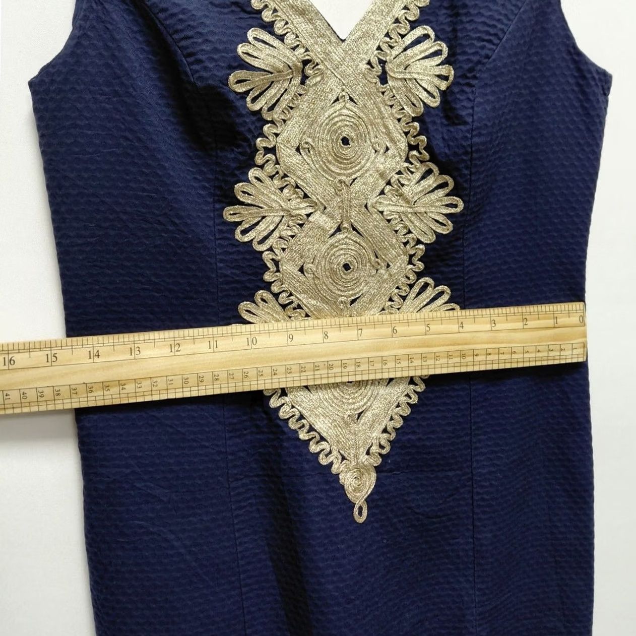 Lilly Pulitzer Lilly Pulitzer Style Cotton Dress Blue Solid Sleeveless Short Women Size 2 Size 26" / US 2 / IT 38 - 6 Thumbnail