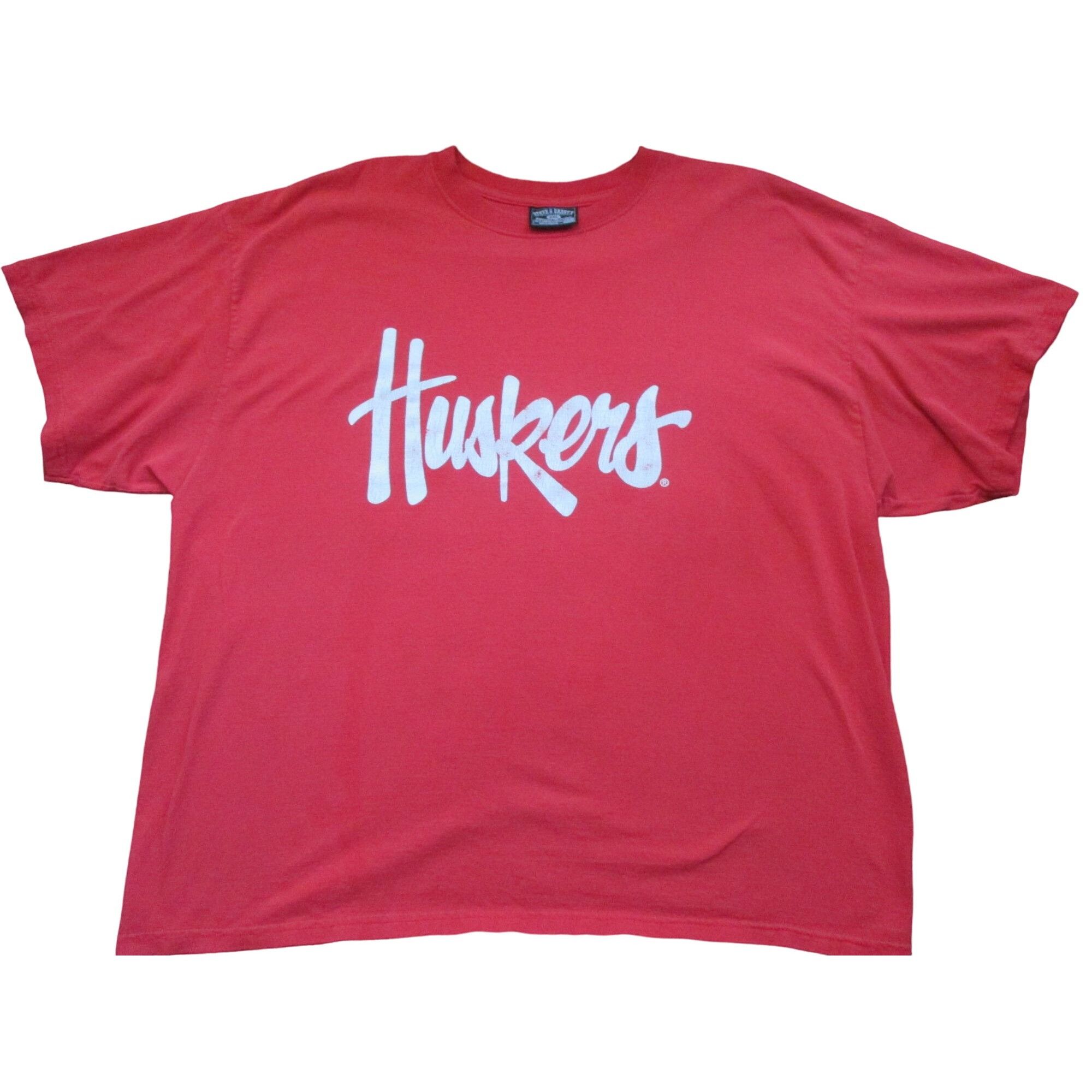 Vintage XXL Nebraska Huskers Vintage Mens T-shirt Spellout 1990's C Size US XXL / EU 58 / 5 - 1 Thumbnail