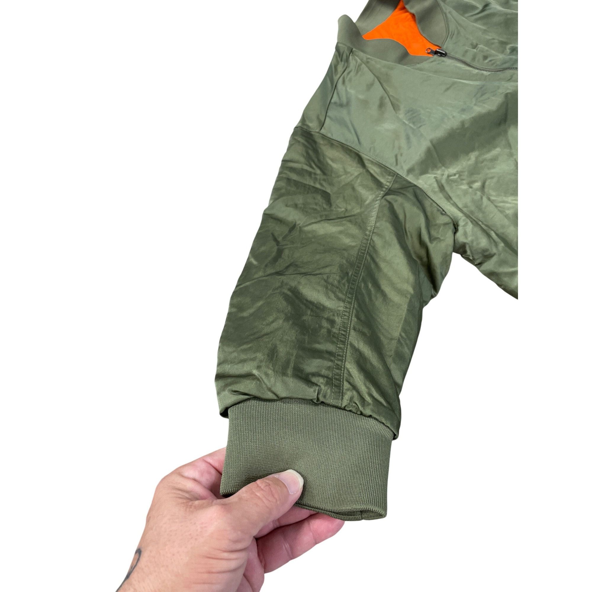 Nike Nike Mens Olive Green orange reversible Bomber Jacket SZ 1X Size US XL / EU 56 / 4 - 2 Thumbnail