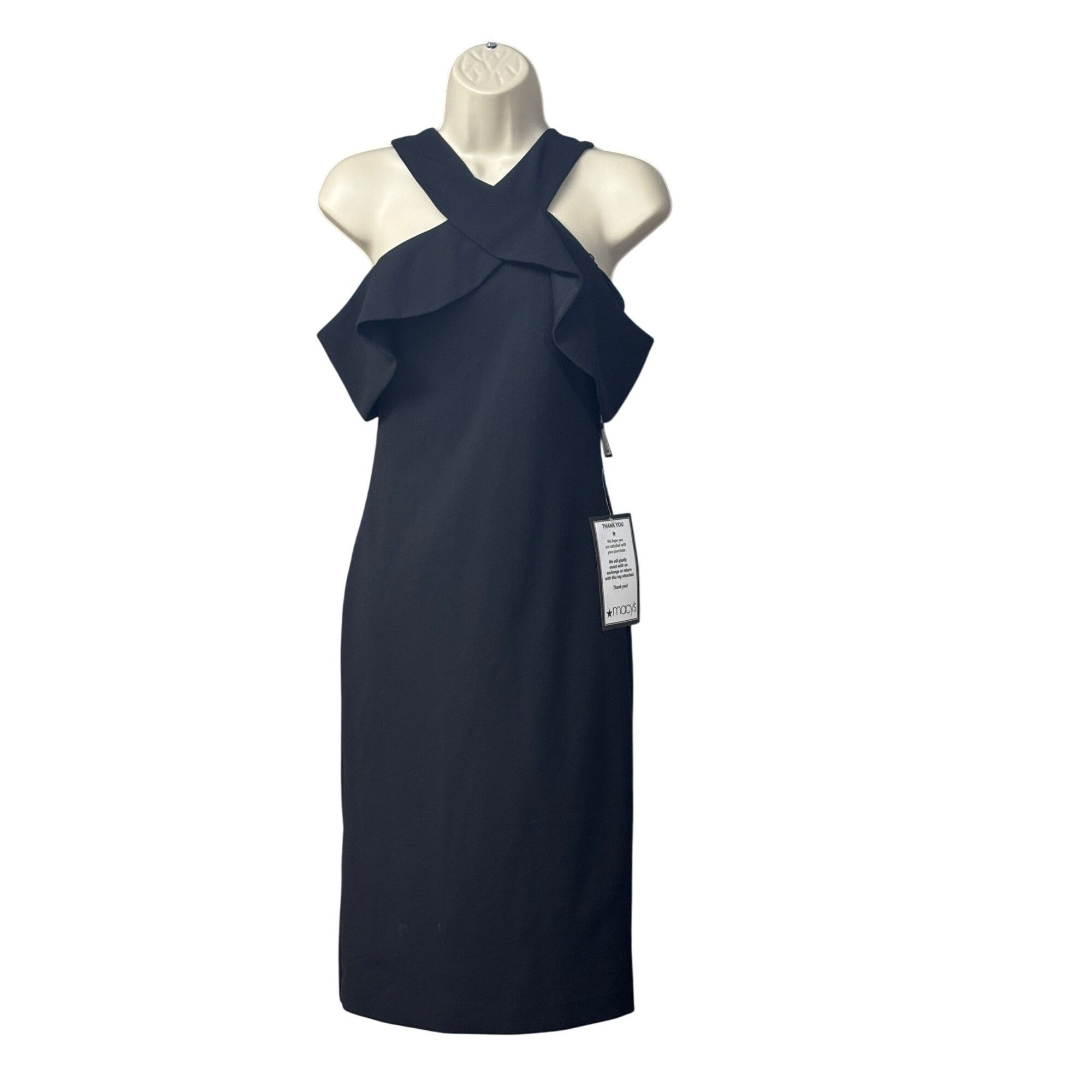 Other RACHEL Rachel Roy Cold Shoulder Ruffle Halter Dress, Black, Size XS / US 0-2 / IT 36-38 - 1 Thumbnail