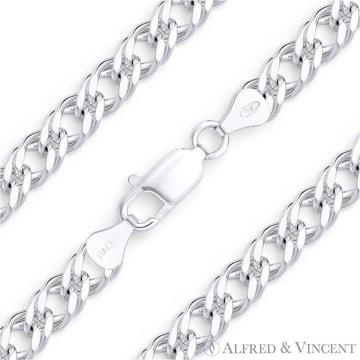 Other 5.5mm Rombo Link Chain Bracelet in .925 Sterling Silver 8" Size ONE SIZE - 1 Thumbnail
